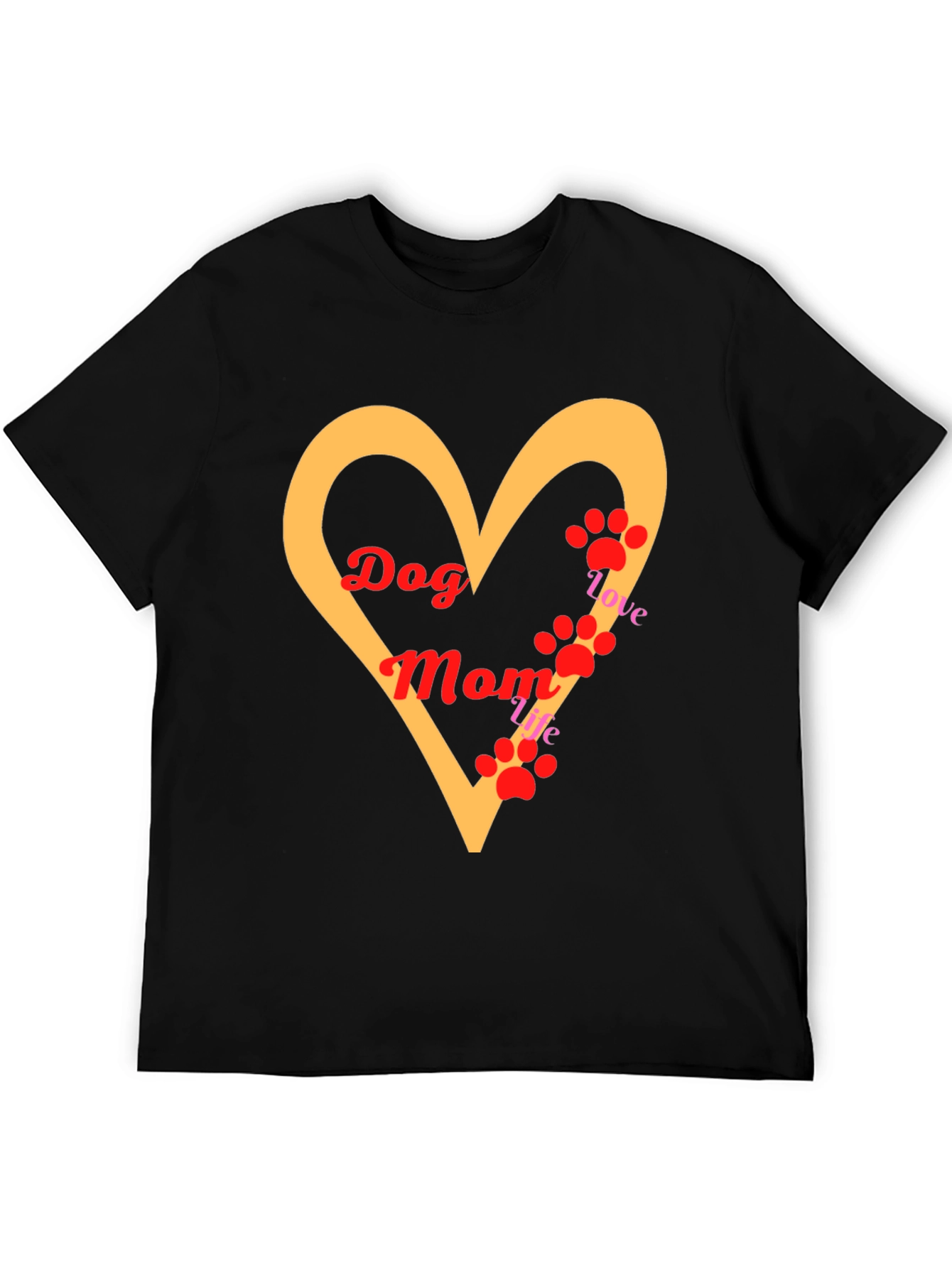 Dog Mom Heart Graphic Tee - Stylish Pet Lover T-Shirt