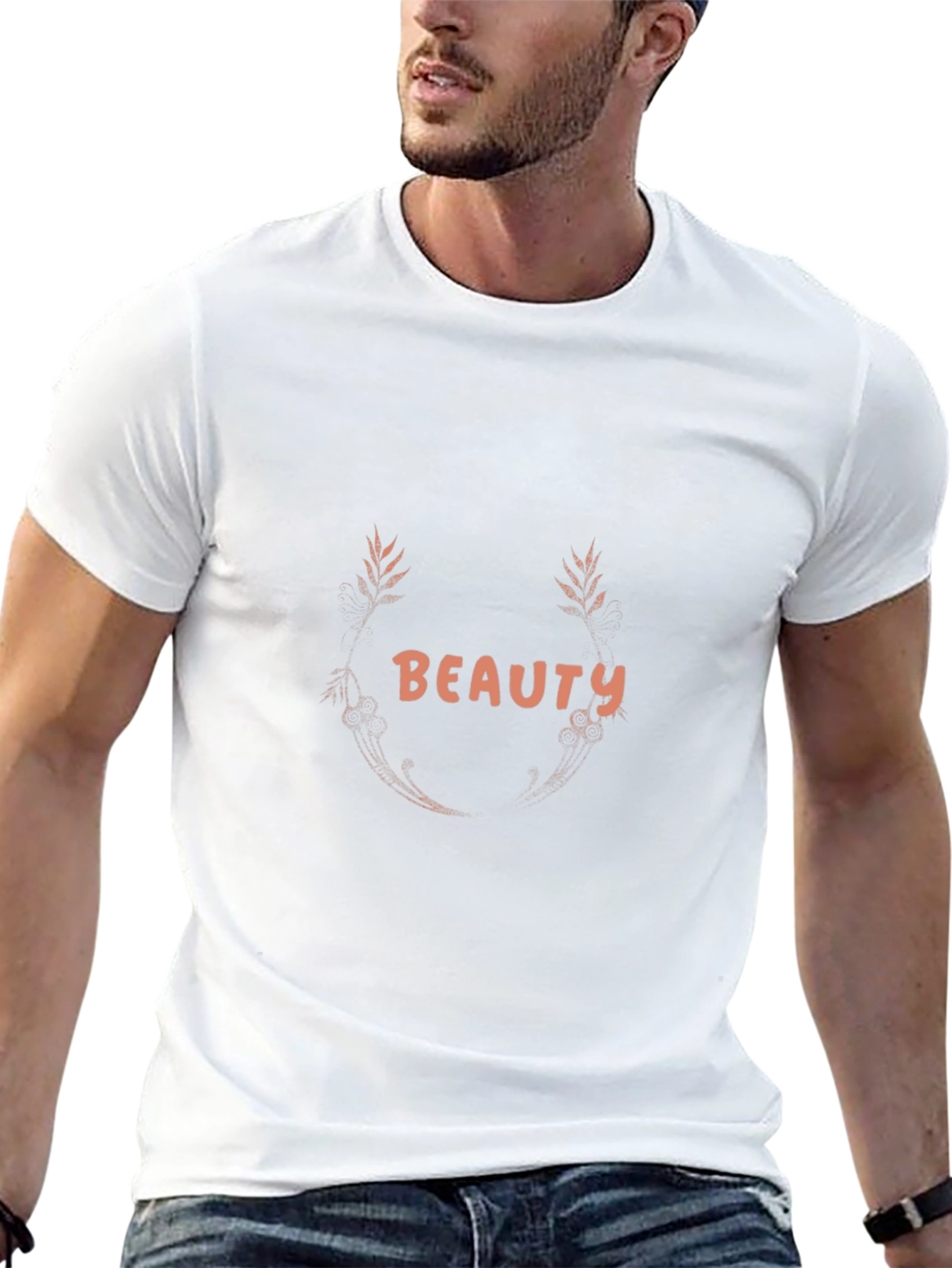 Beauty Graphic Tee - Stylish Black T-Shirt