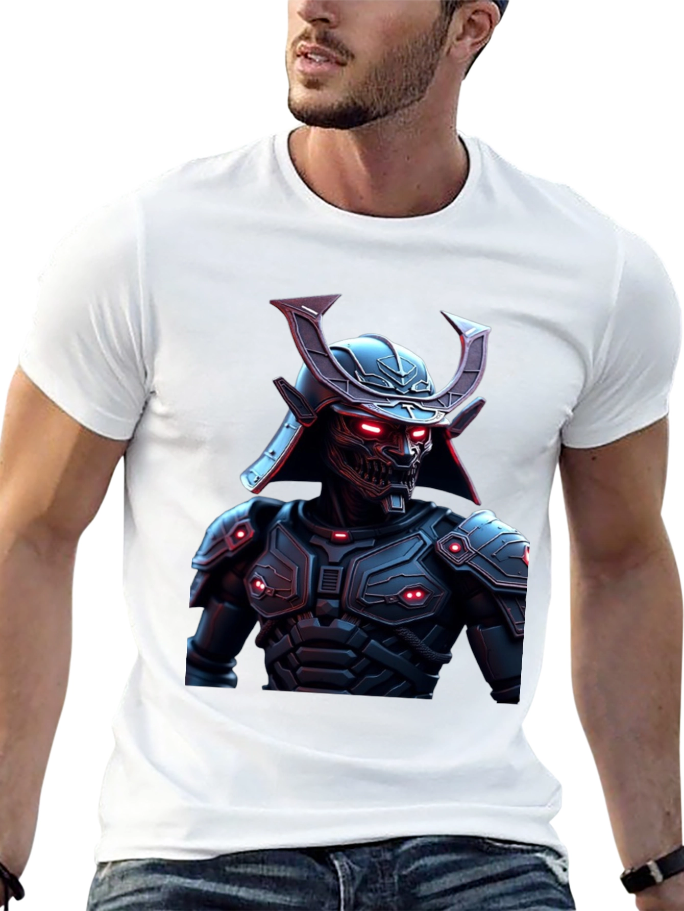 Cyberpunk Samurai Graphic Tee - Black