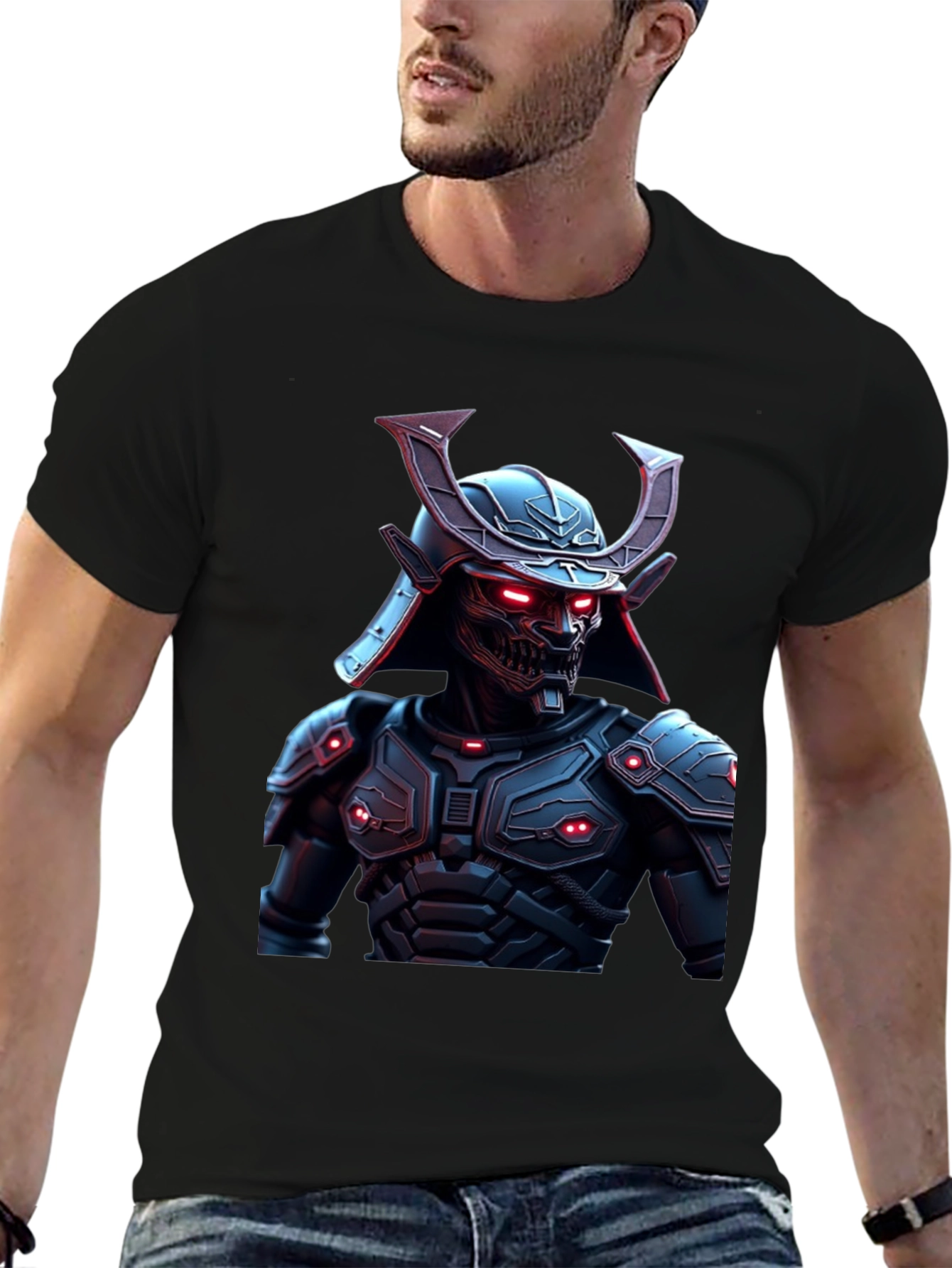 Cyberpunk Samurai Graphic Tee - Black