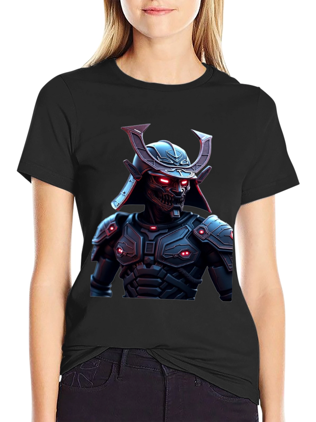Cyberpunk Samurai Graphic Tee - Black