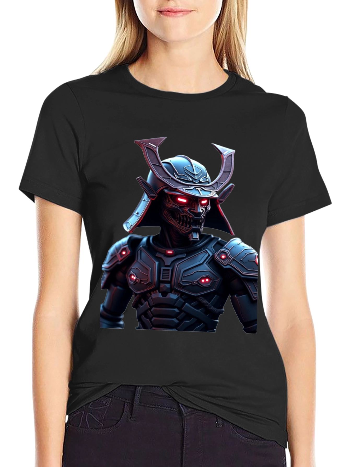 Cyberpunk Samurai Graphic Tee - Black