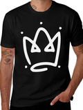Crown Graphic T-Shirt - Stylish Black Tee