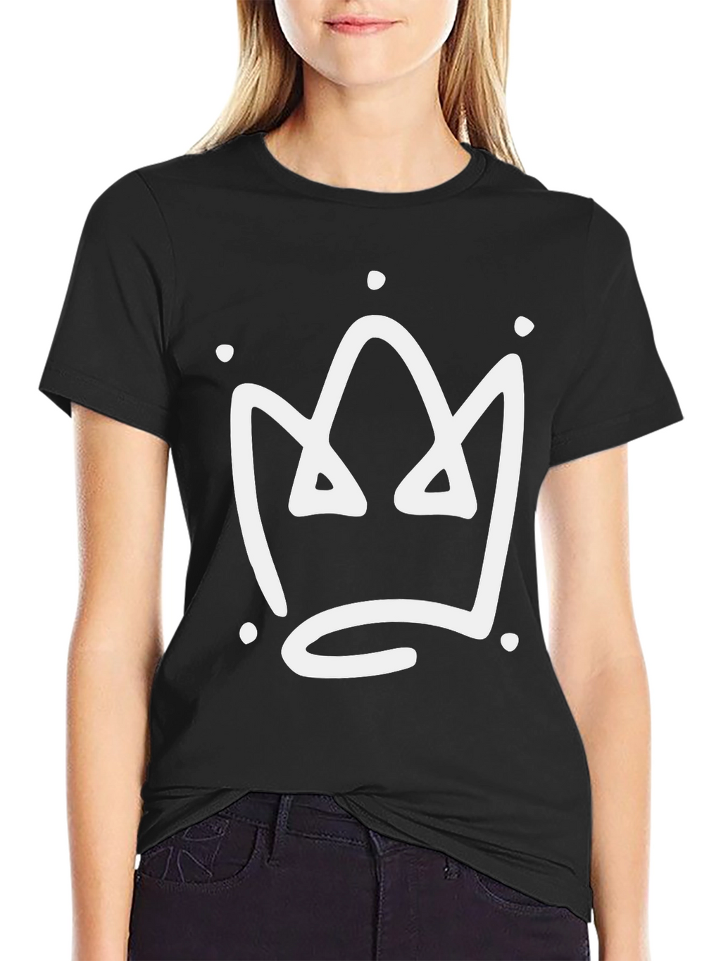 Crown Graphic T-Shirt - Stylish Black Tee