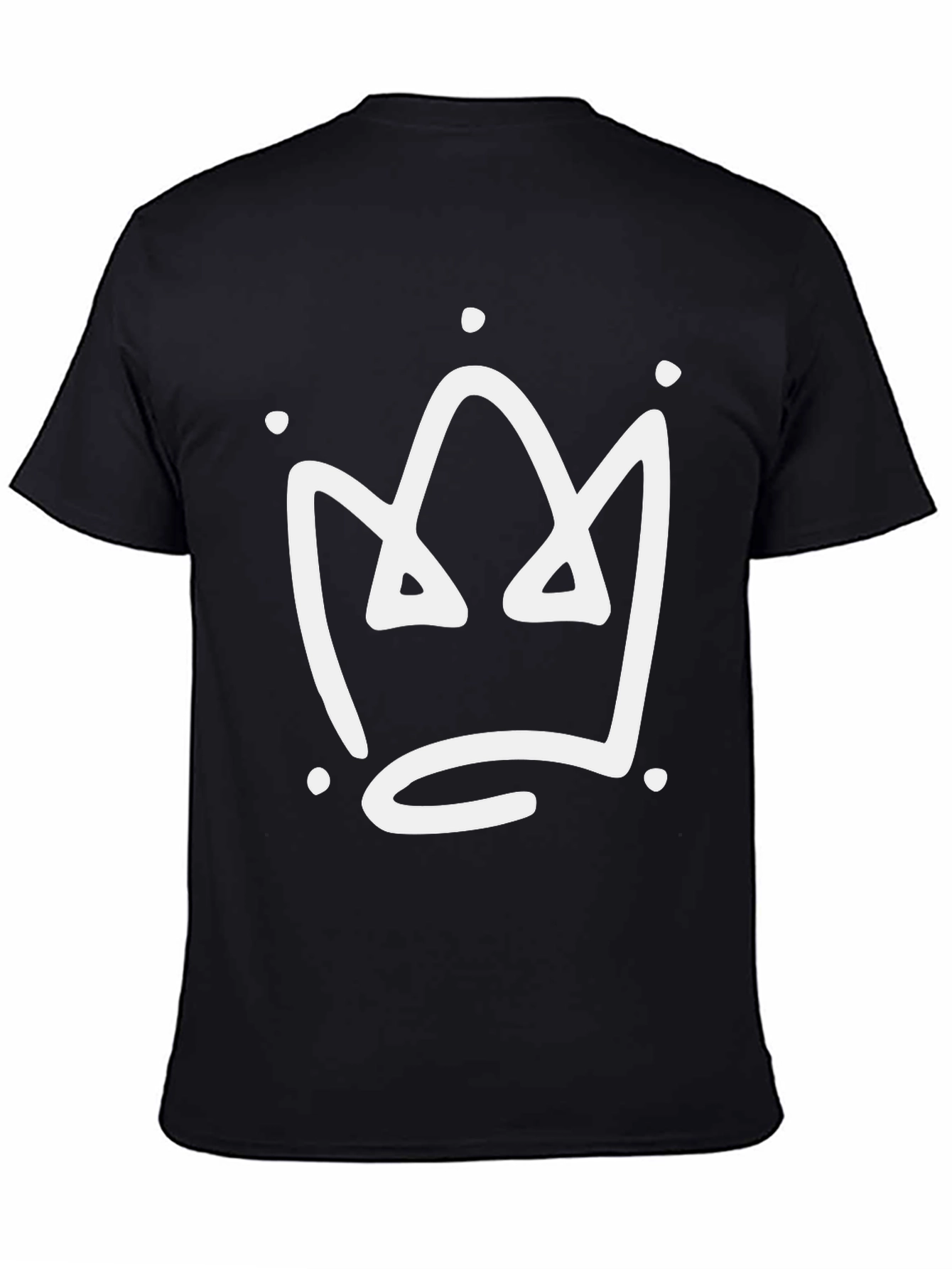 Crown Graphic T-Shirt - Stylish Black Tee