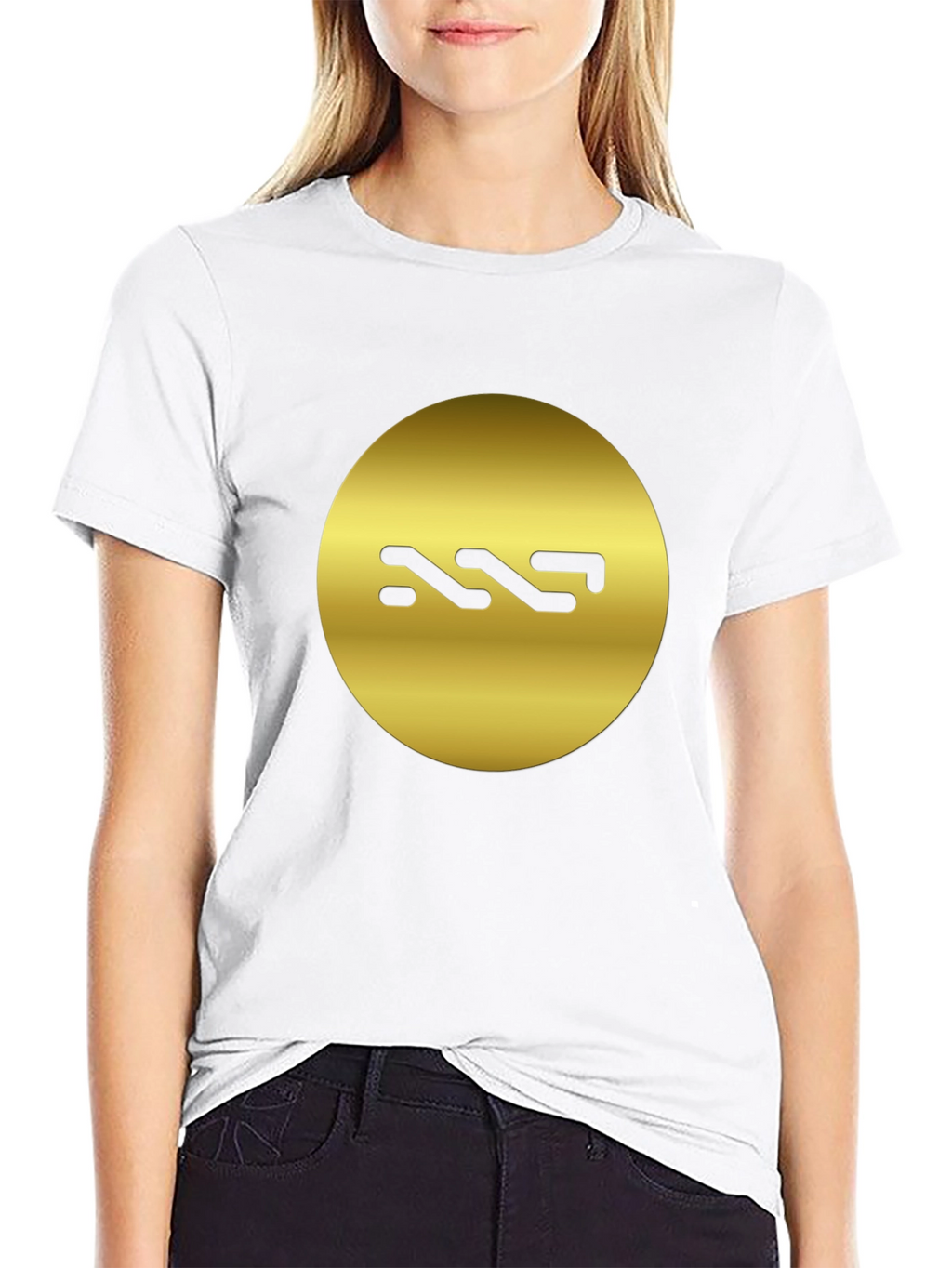 Gold Logo Black T-Shirt