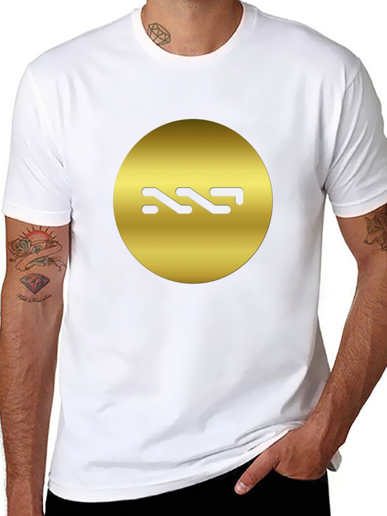 Gold Logo Black T-Shirt