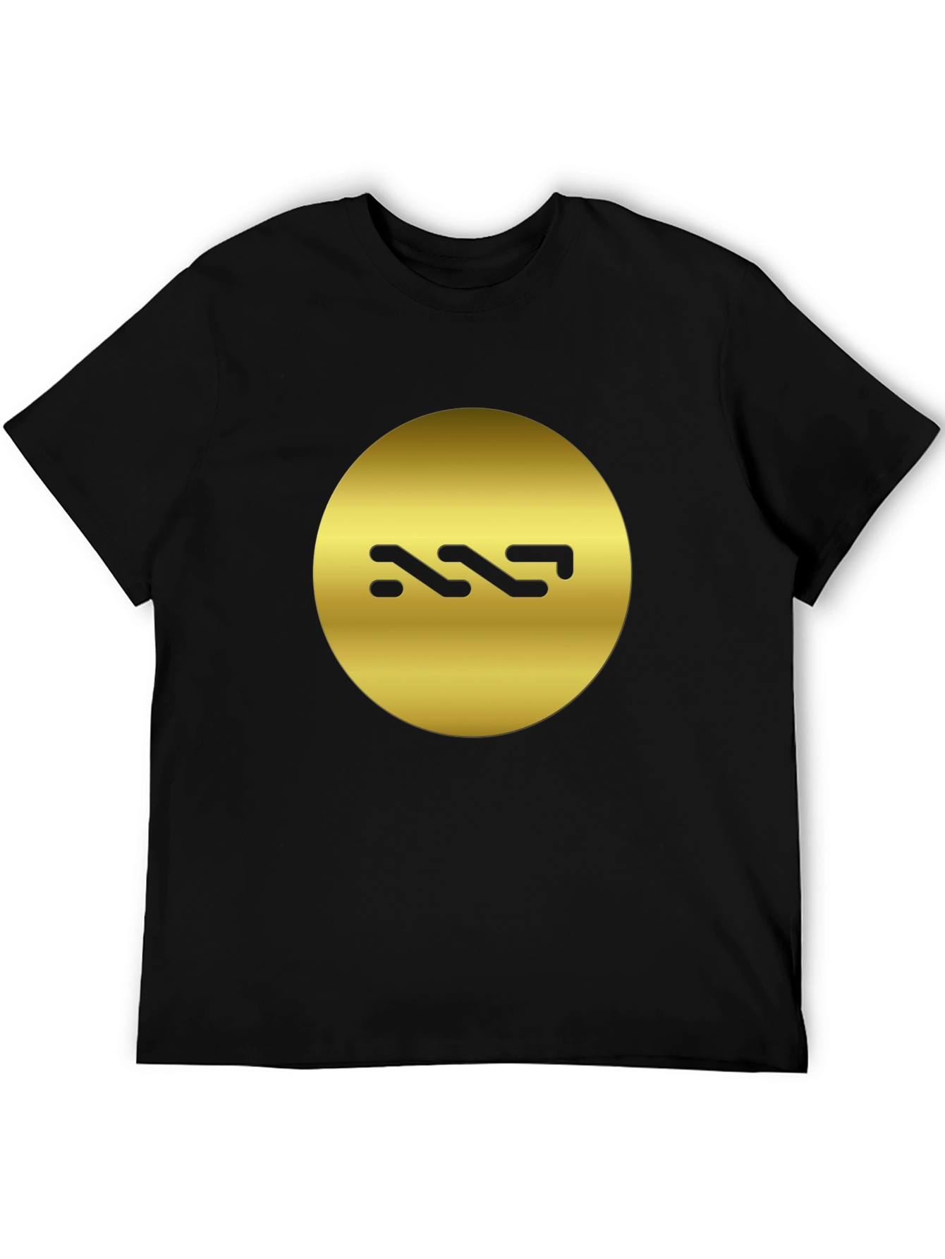 Gold Logo Black T-Shirt