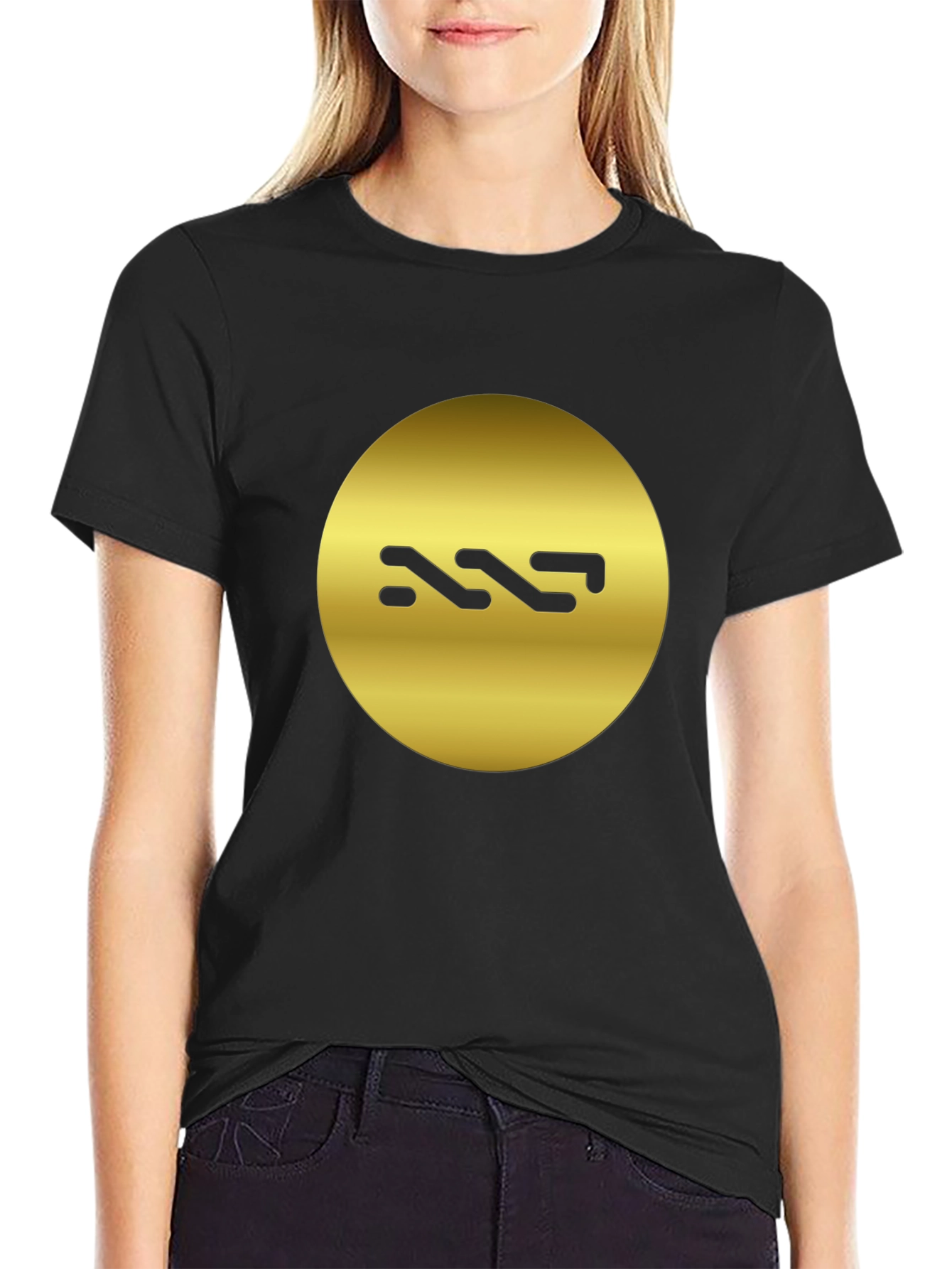 Gold Logo Black T-Shirt