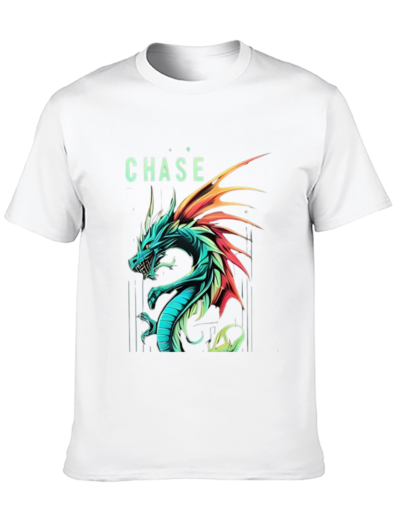 Chase Dragon Graphic Print Black T-Shirt