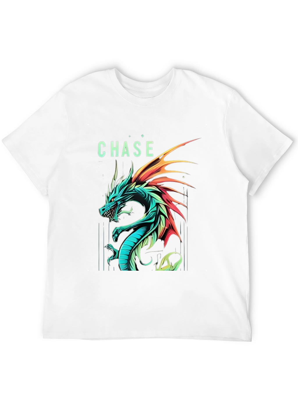 Chase Dragon Graphic Print Black T-Shirt