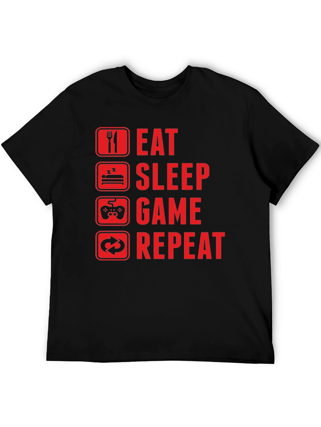 Eat Sleep Game Repeat Graphic Tee - Gamers Must-Have