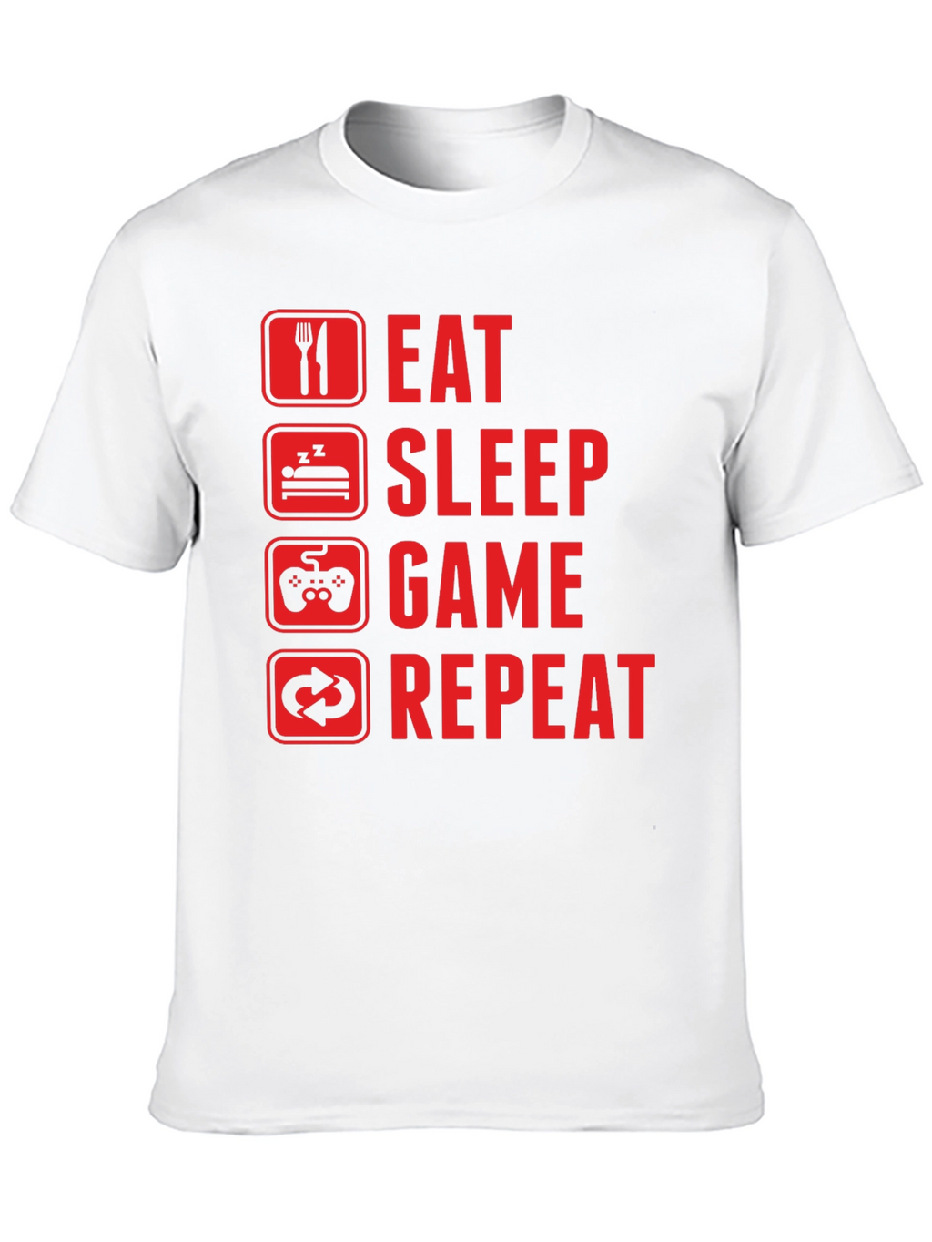 Eat Sleep Game Repeat Graphic Tee - Gamers Must-Have