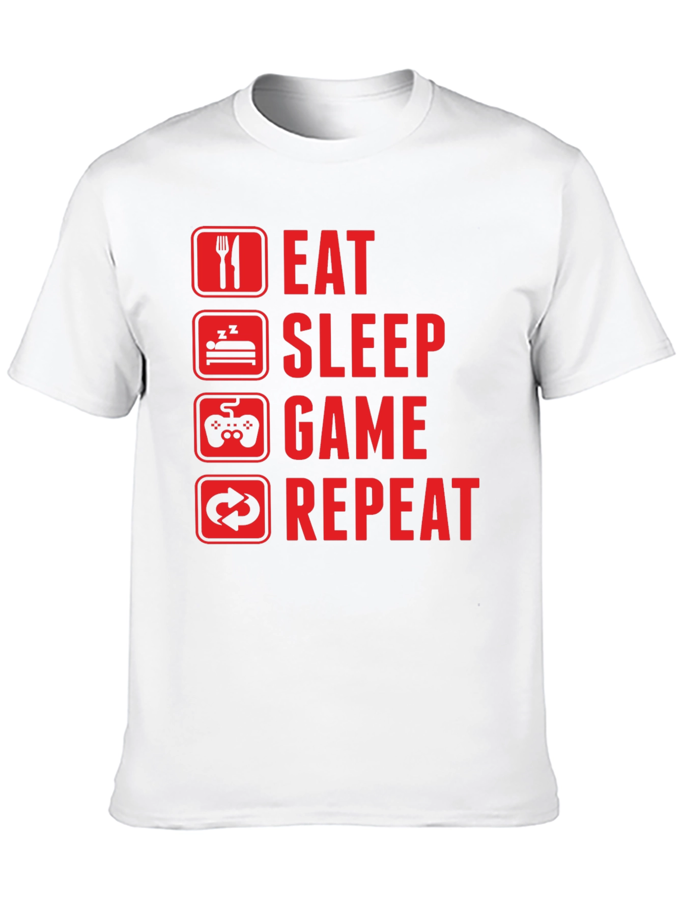 Eat Sleep Game Repeat Graphic Tee - Gamers Must-Have