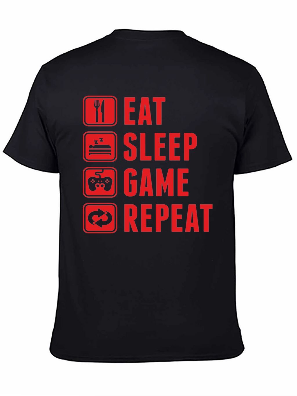 Eat Sleep Game Repeat Graphic Tee - Gamers Must-Have