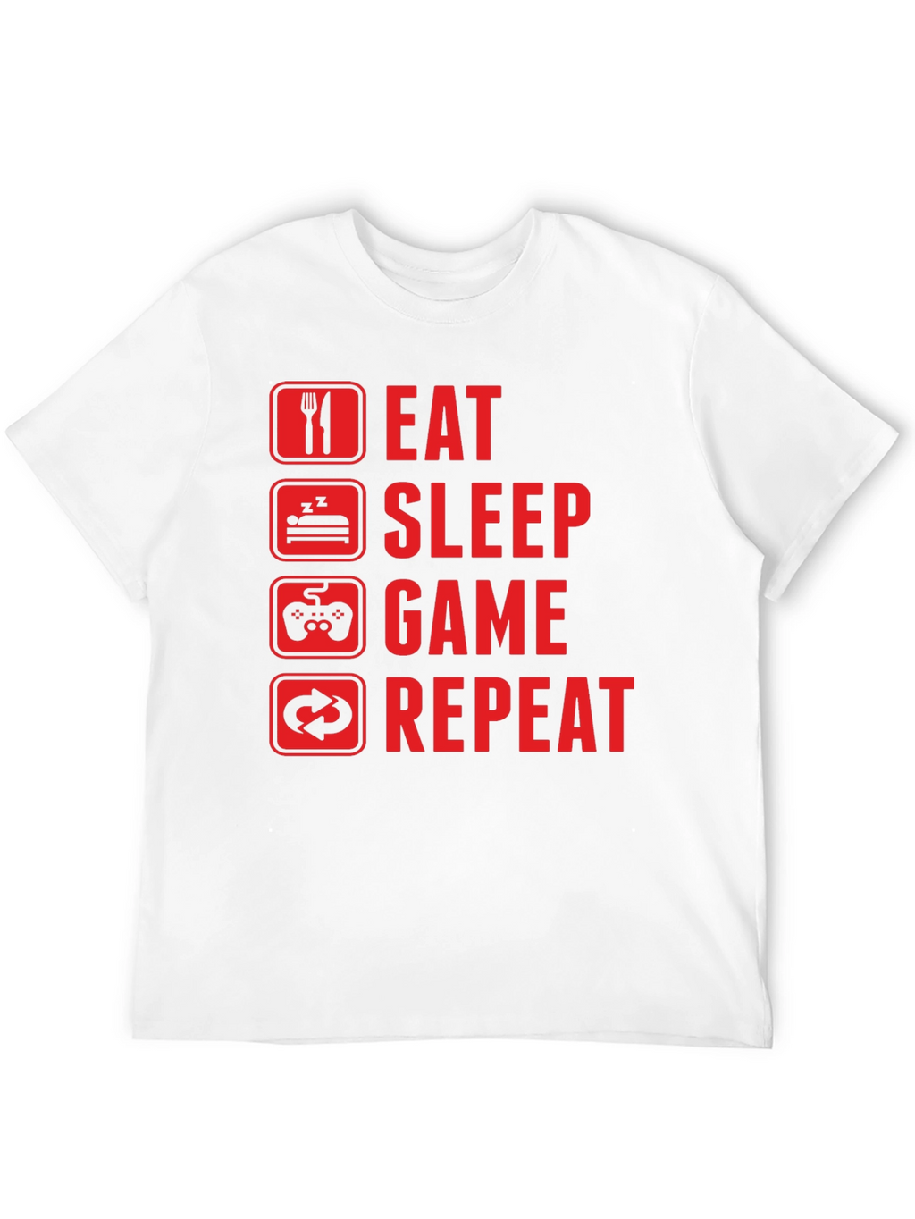 Eat Sleep Game Repeat Graphic Tee - Gamers Must-Have