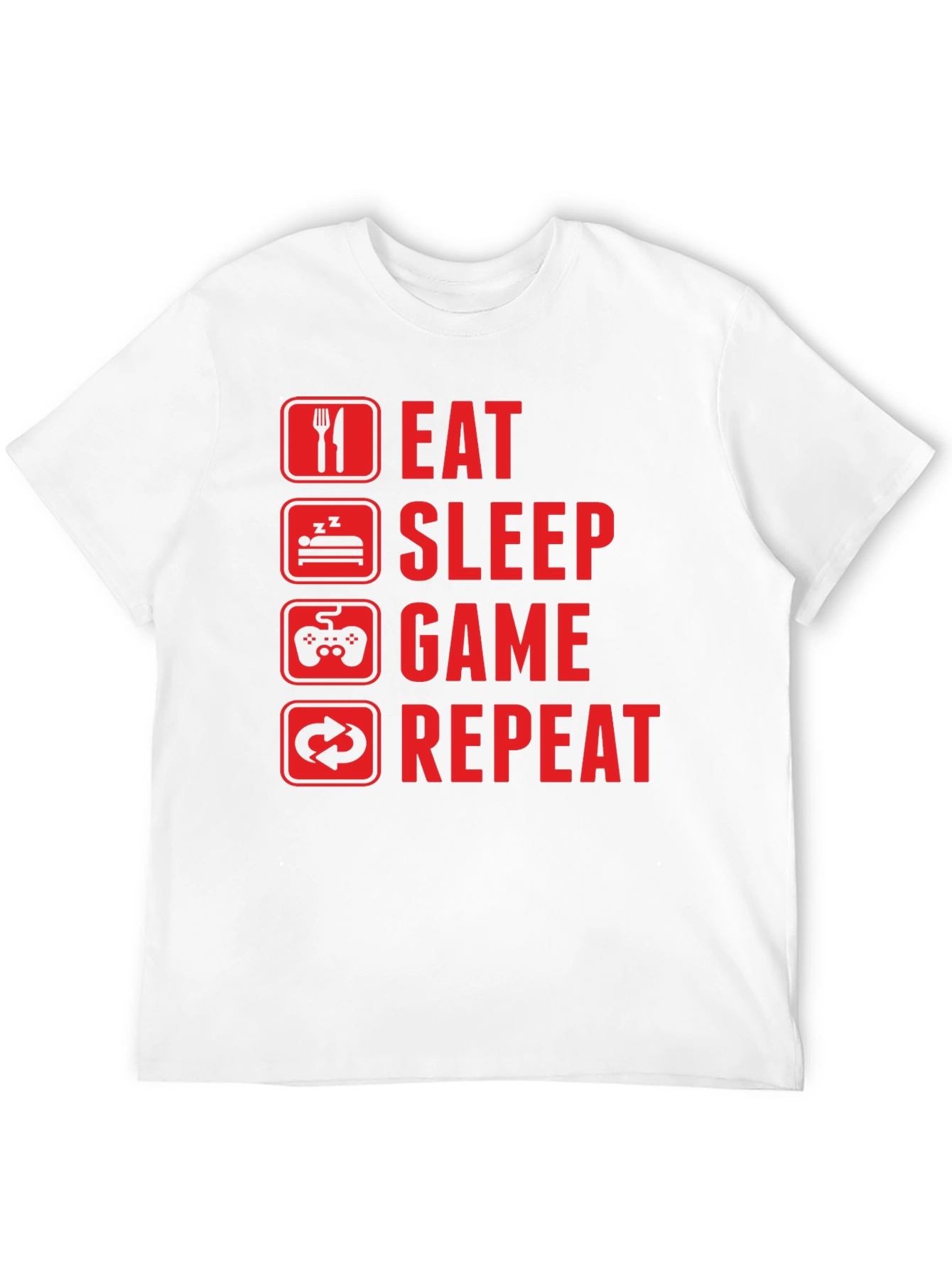 Eat Sleep Game Repeat Graphic Tee - Gamers Must-Have