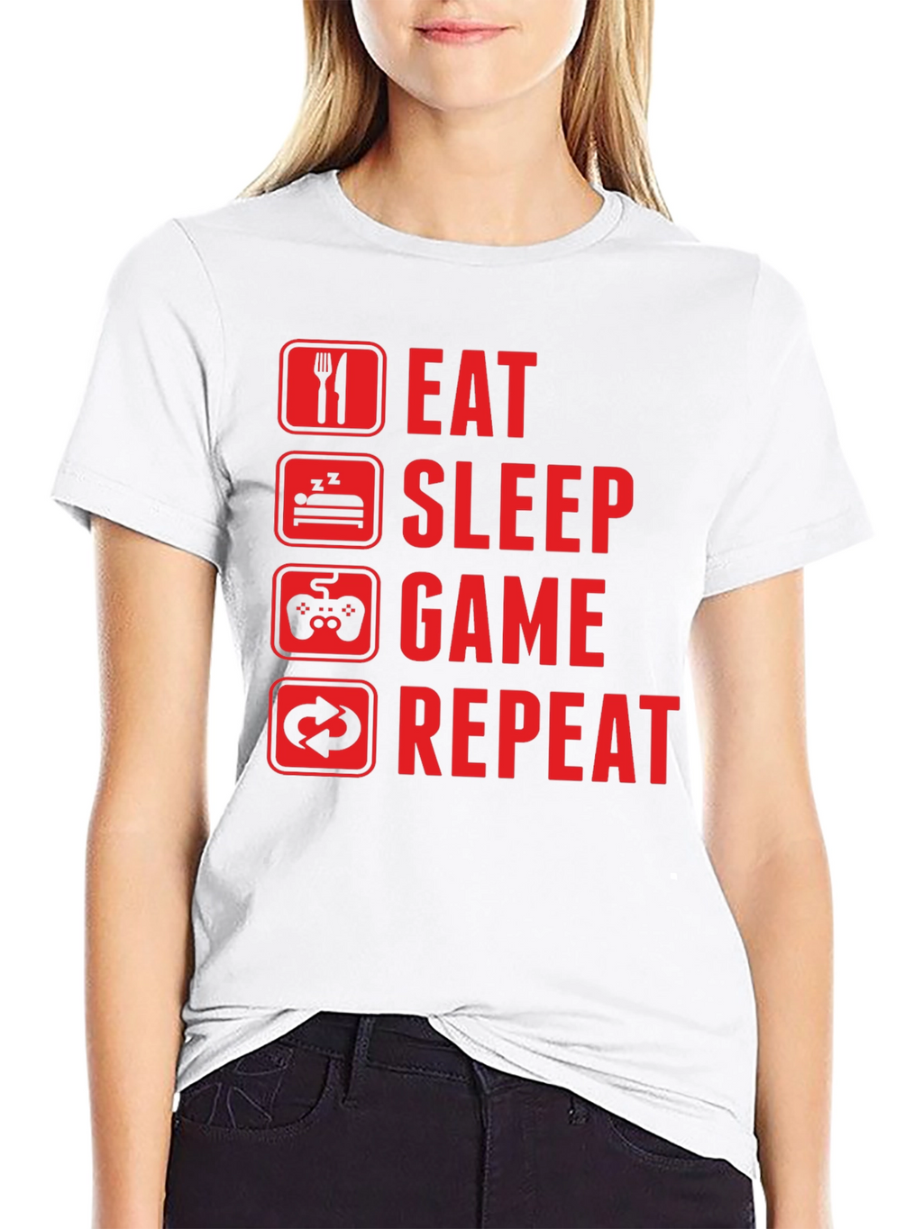Eat Sleep Game Repeat Graphic Tee - Gamers Must-Have