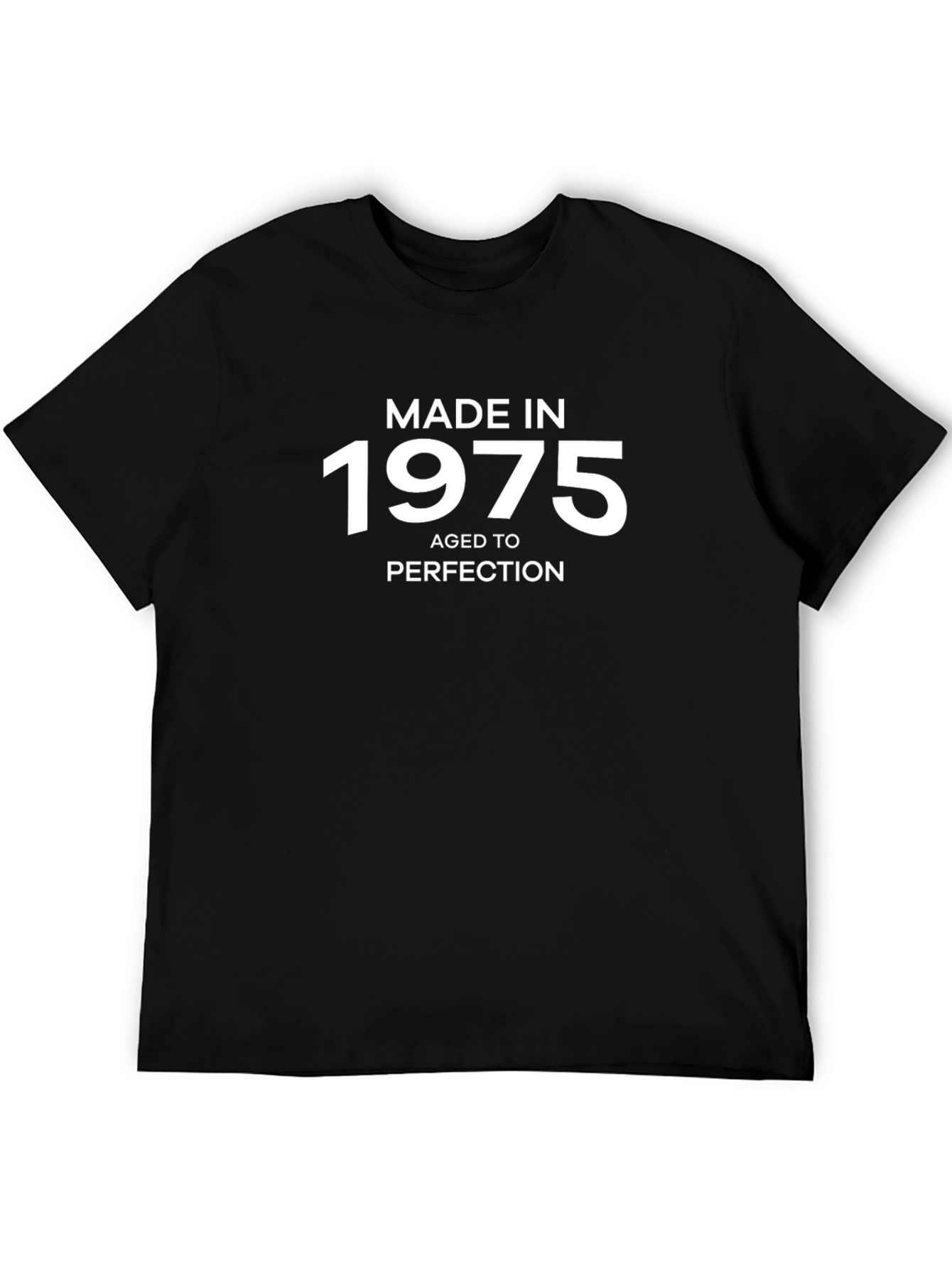 Made In 1975 Aged To Perfection Black T-Shirt