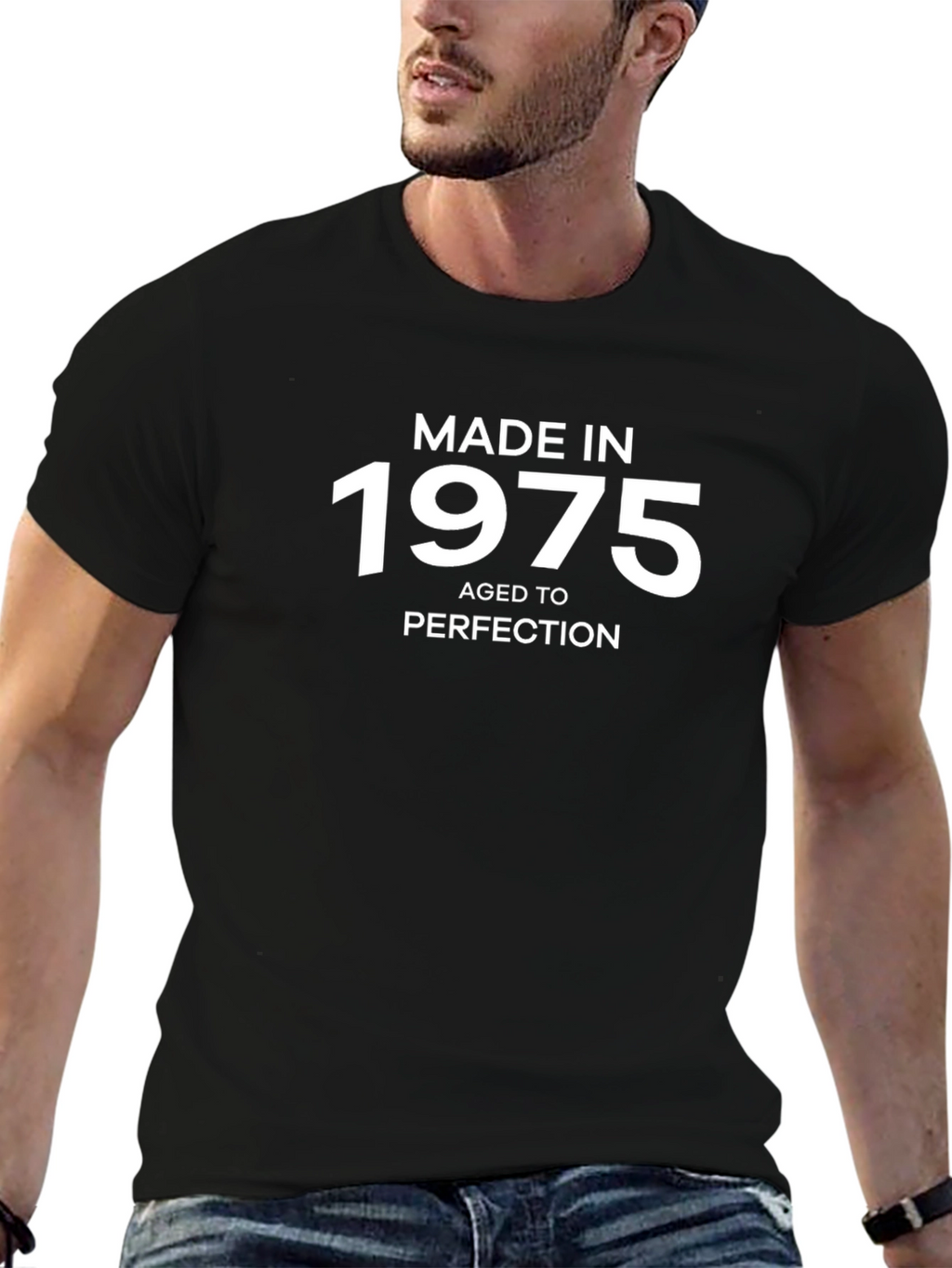 Made In 1975 Aged To Perfection Black T-Shirt