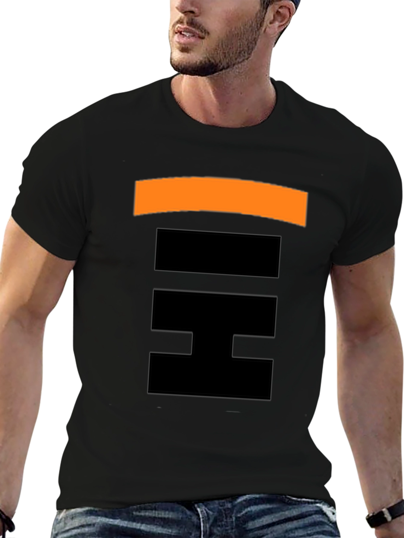 Abstract Pattern Black T-Shirt for Men