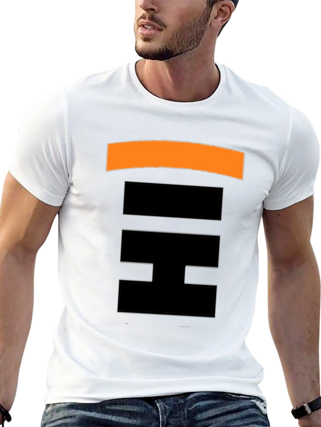 Abstract Pattern Black T-Shirt for Men