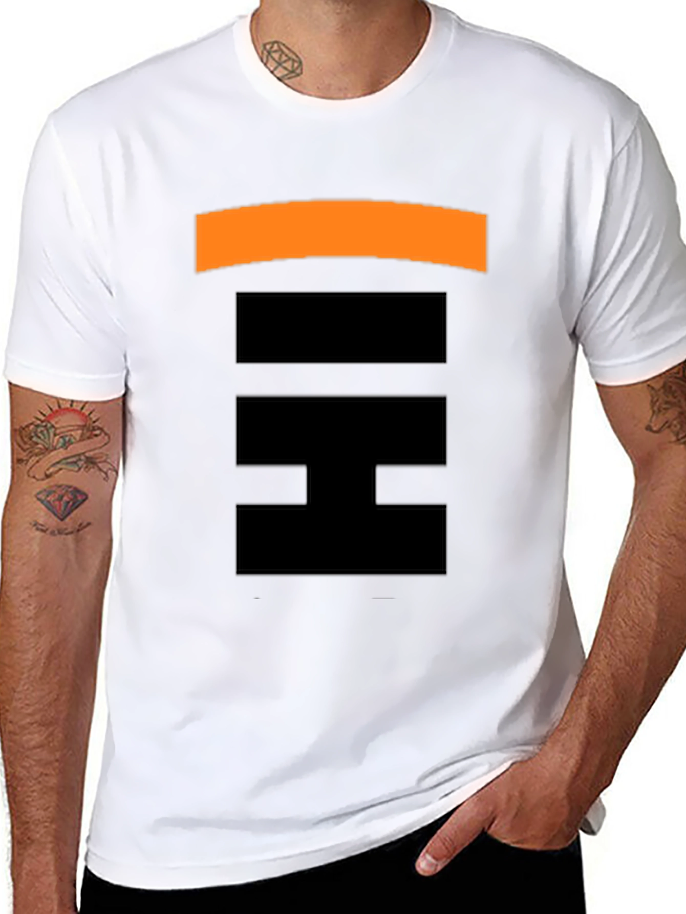Abstract Pattern Black T-Shirt for Men