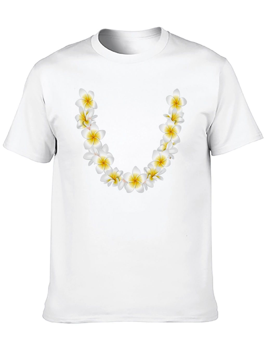 Floral Lei Graphic Black T-Shirt