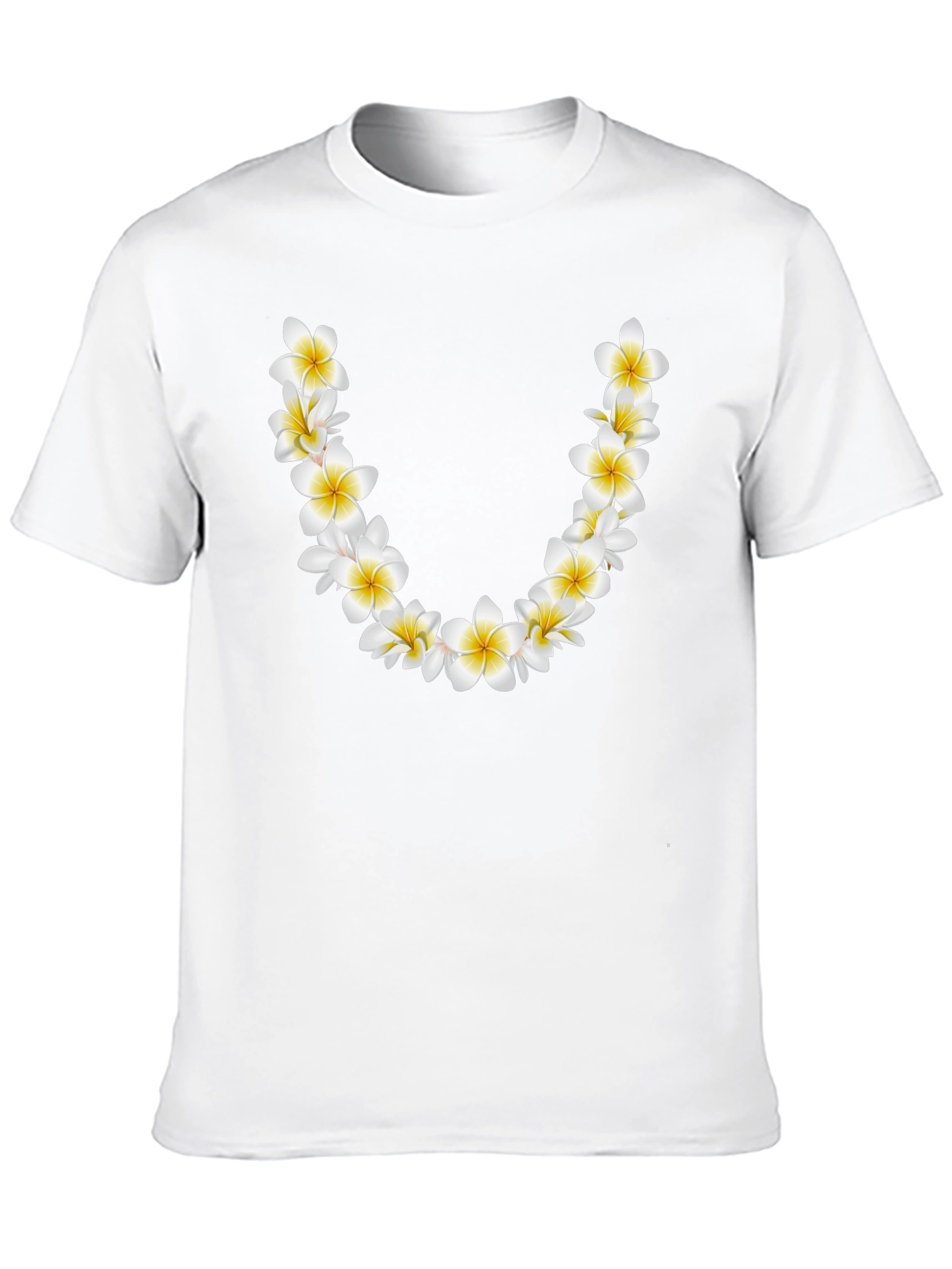 Floral Lei Graphic Black T-Shirt