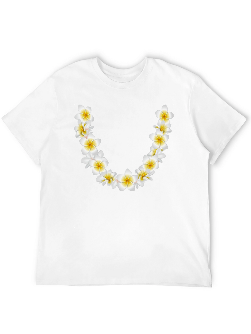 Floral Lei Graphic Black T-Shirt