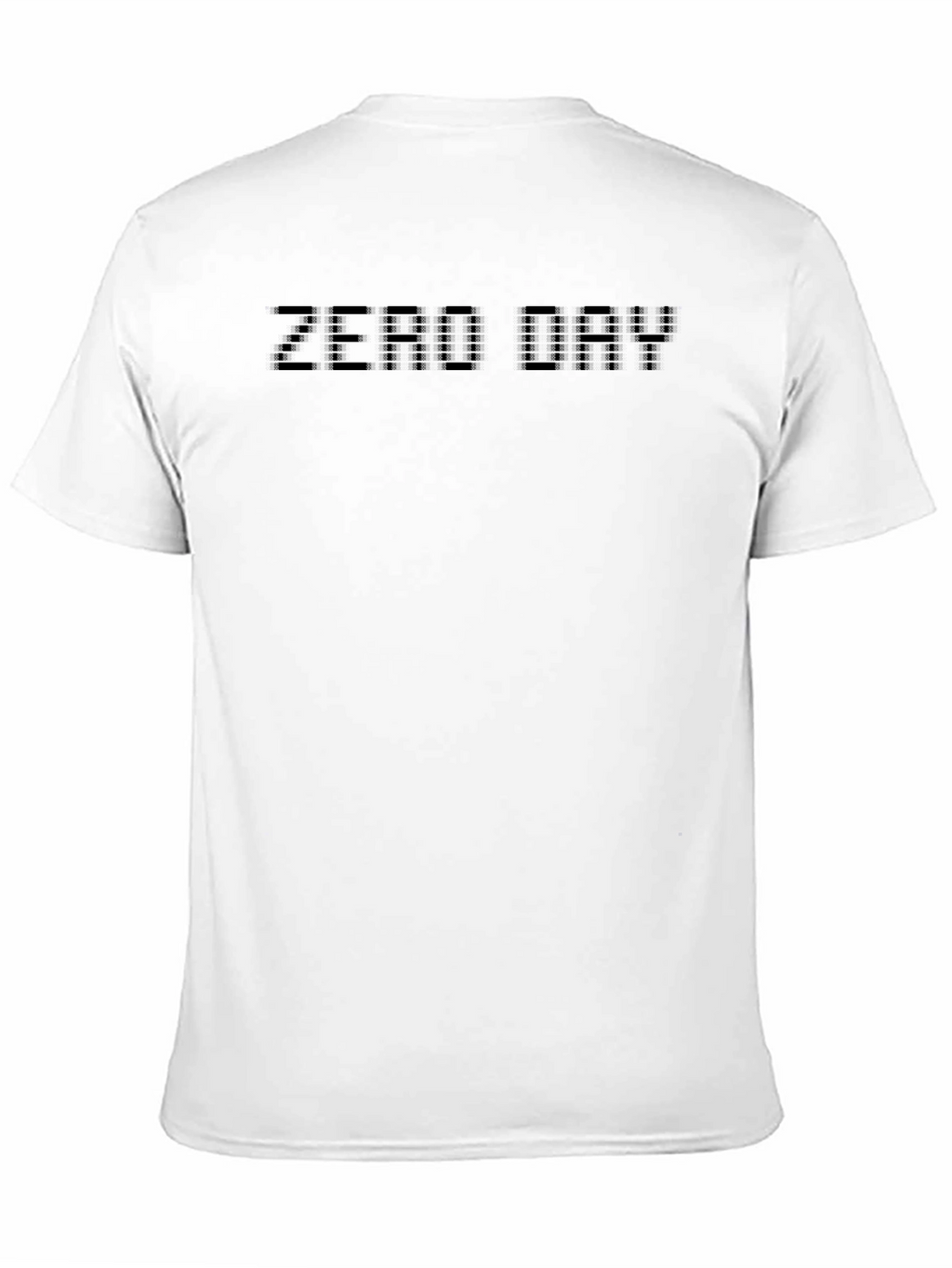Zero Day Pixel Text Graphic Black T-Shirt