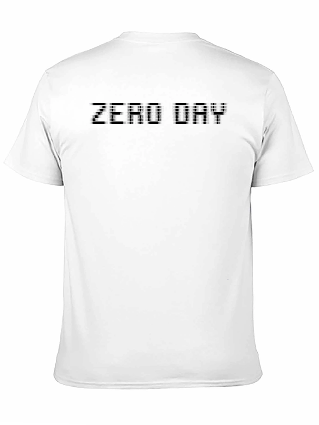 Zero Day Pixel Text Graphic Black T-Shirt