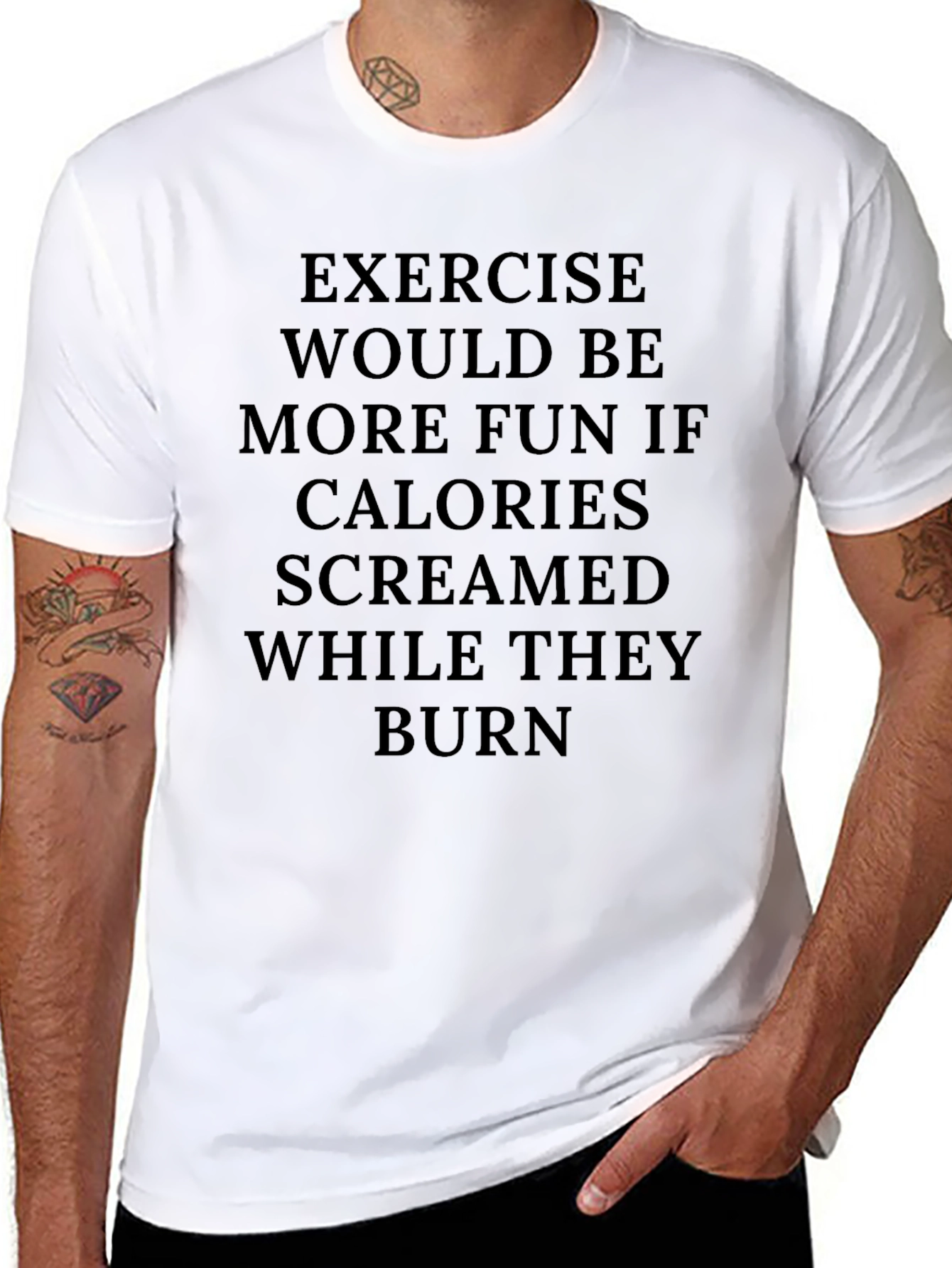 Exercise Calories Burn Funny Graphic Tee