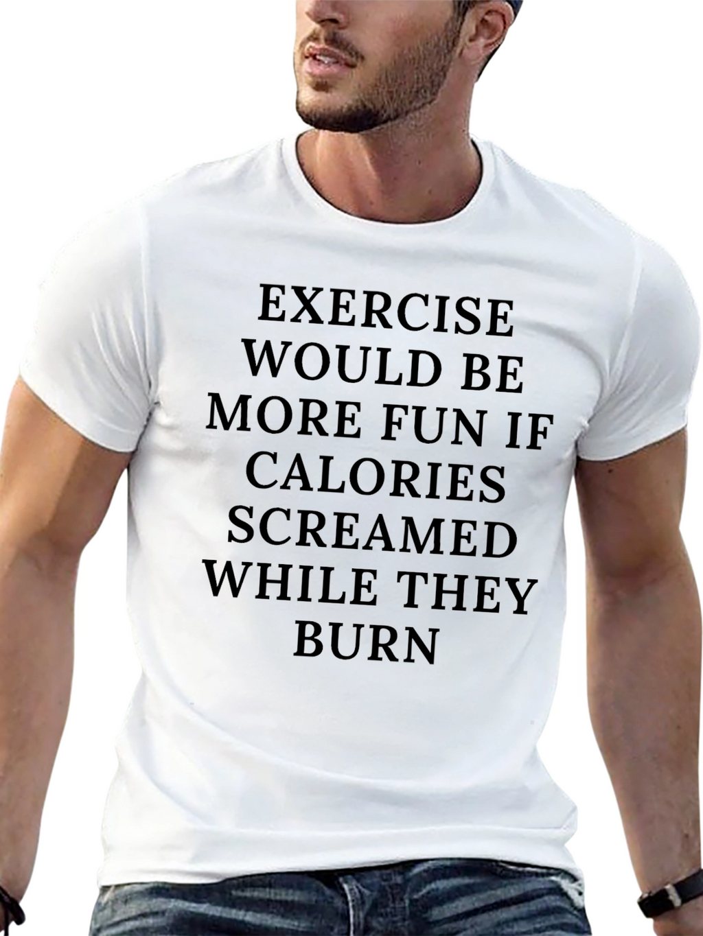 Exercise Calories Burn Funny Graphic Tee