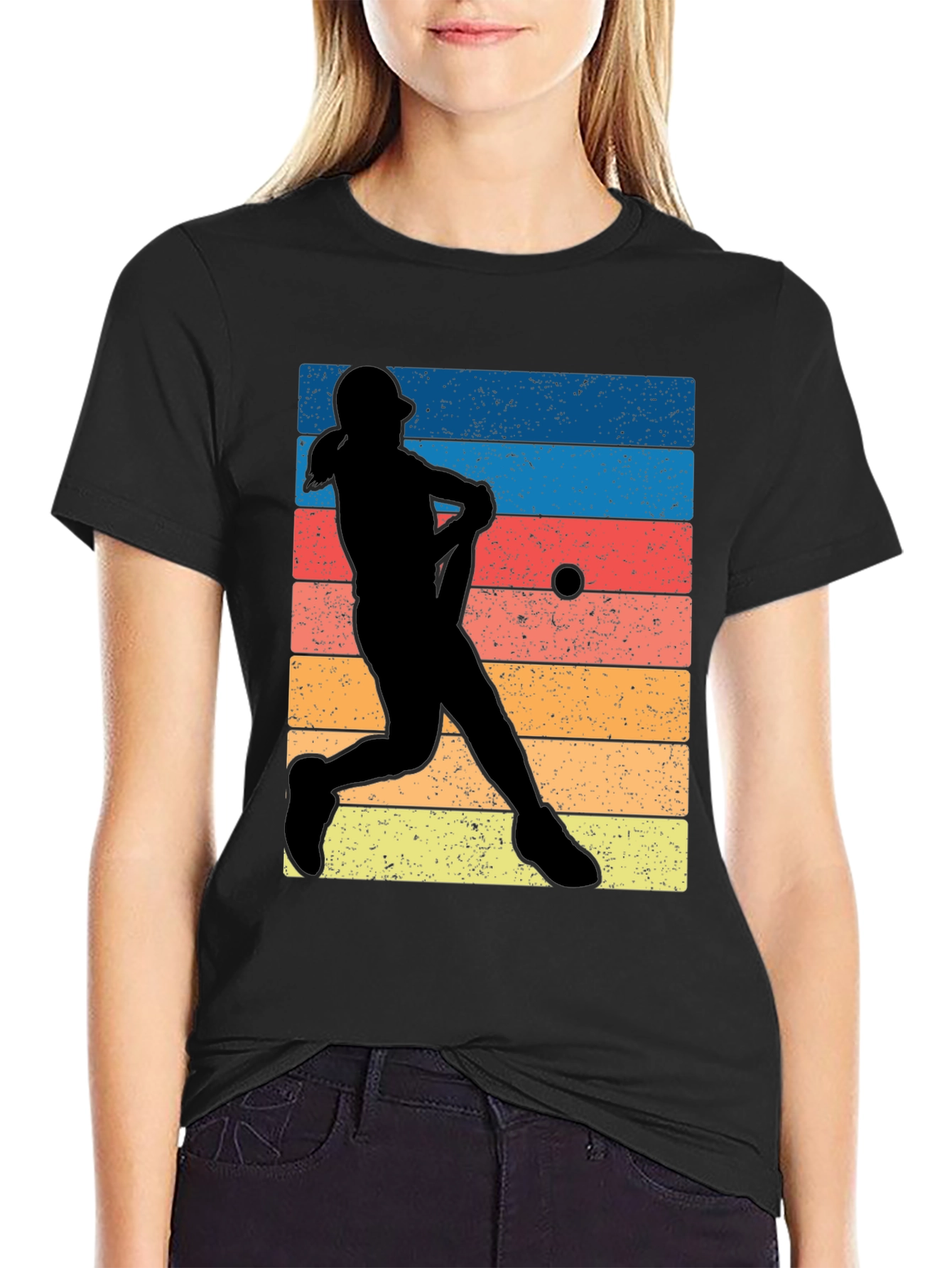 Retro Baseball Player Graphic Tee