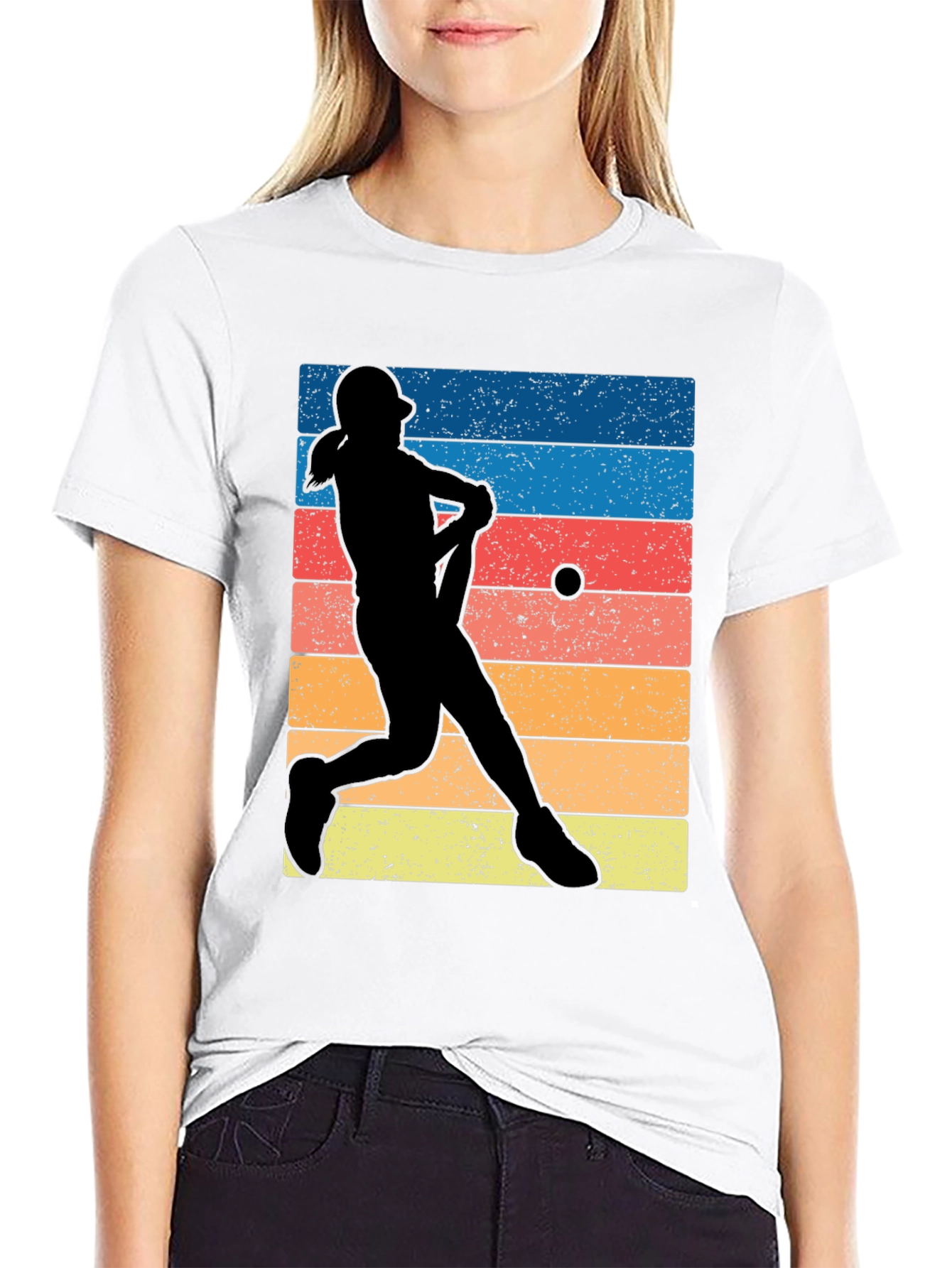 Retro Baseball Player Graphic Tee