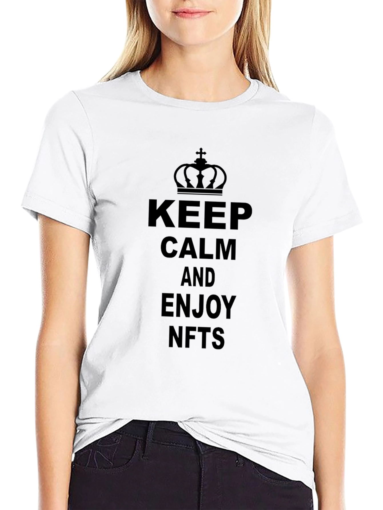 Keep Calm and Enjoy NFTs Black T-Shirt