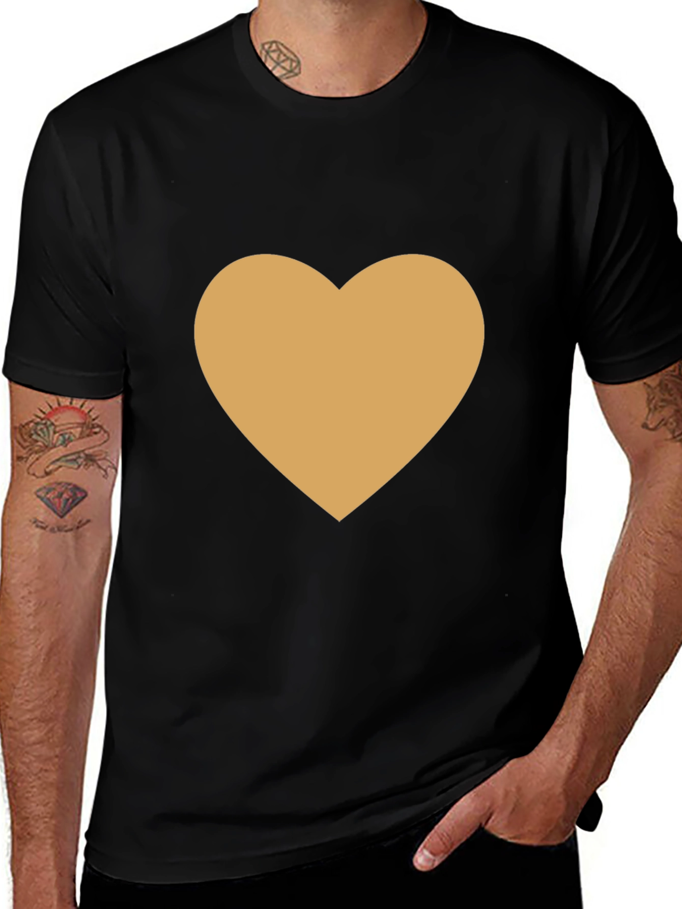 Heart Graphic Black Tee