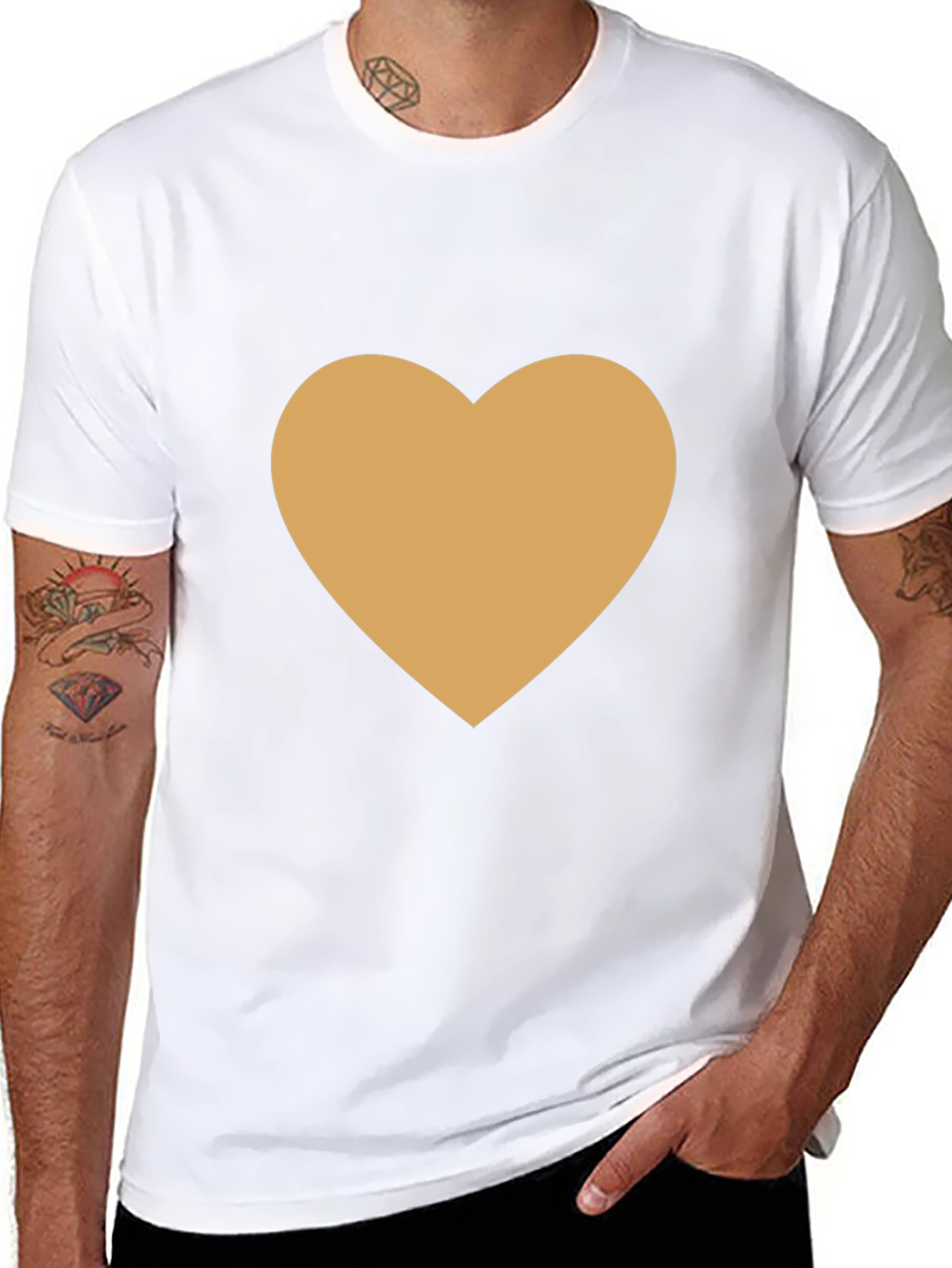 Heart Graphic Black Tee