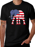 Patriotic Elephant Graphic Tee