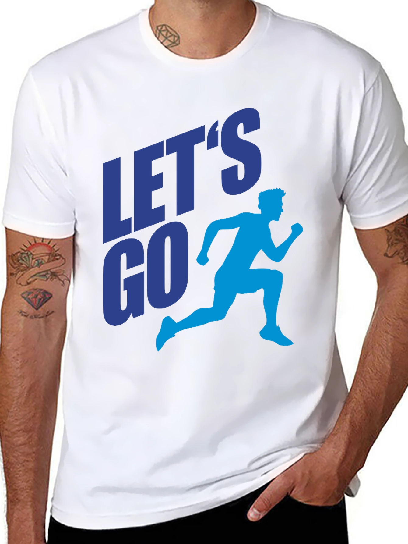 Lets Go Runner Graphic Print T-Shirt