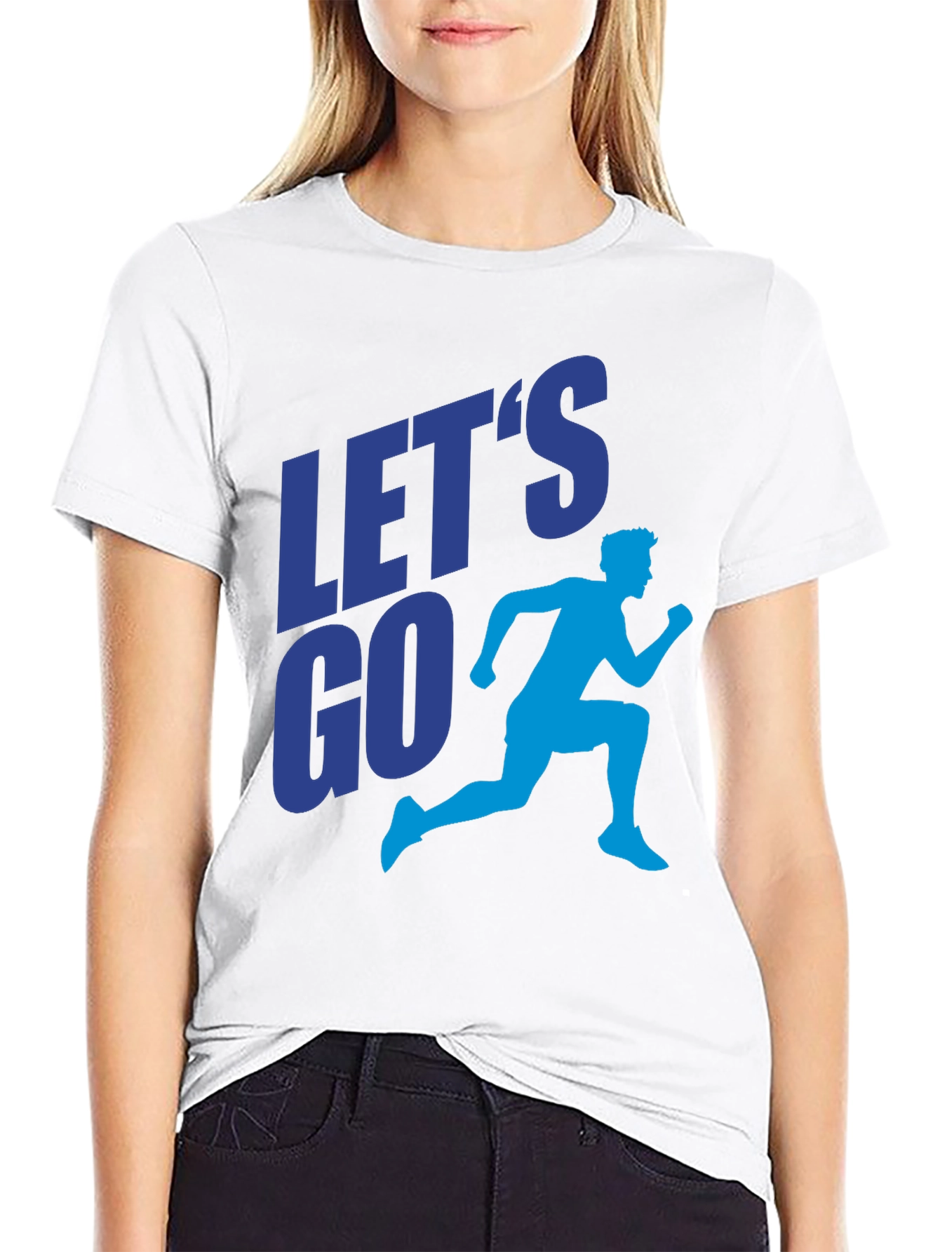 Lets Go Runner Graphic Print T-Shirt
