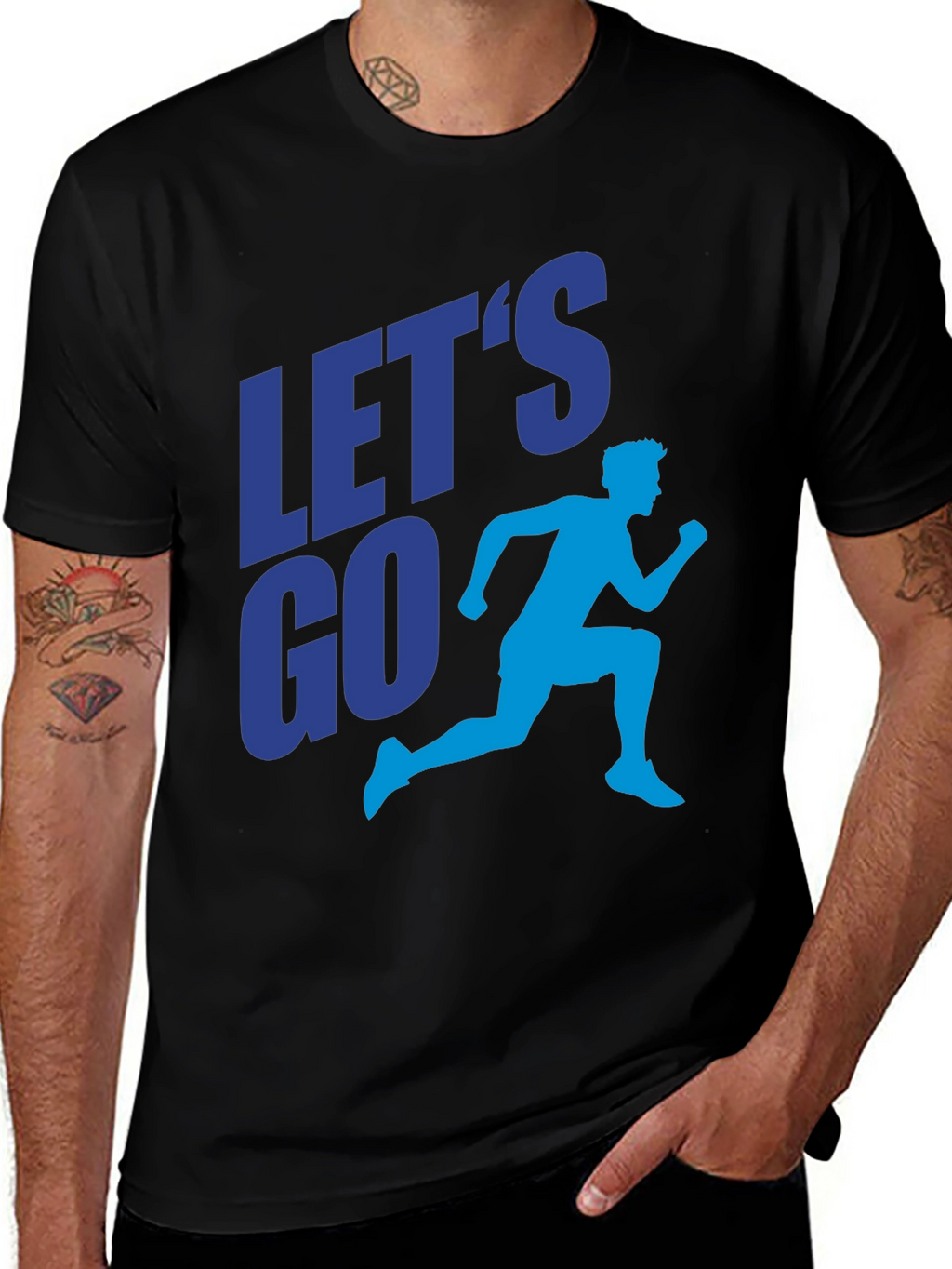 Lets Go Runner Graphic Print T-Shirt