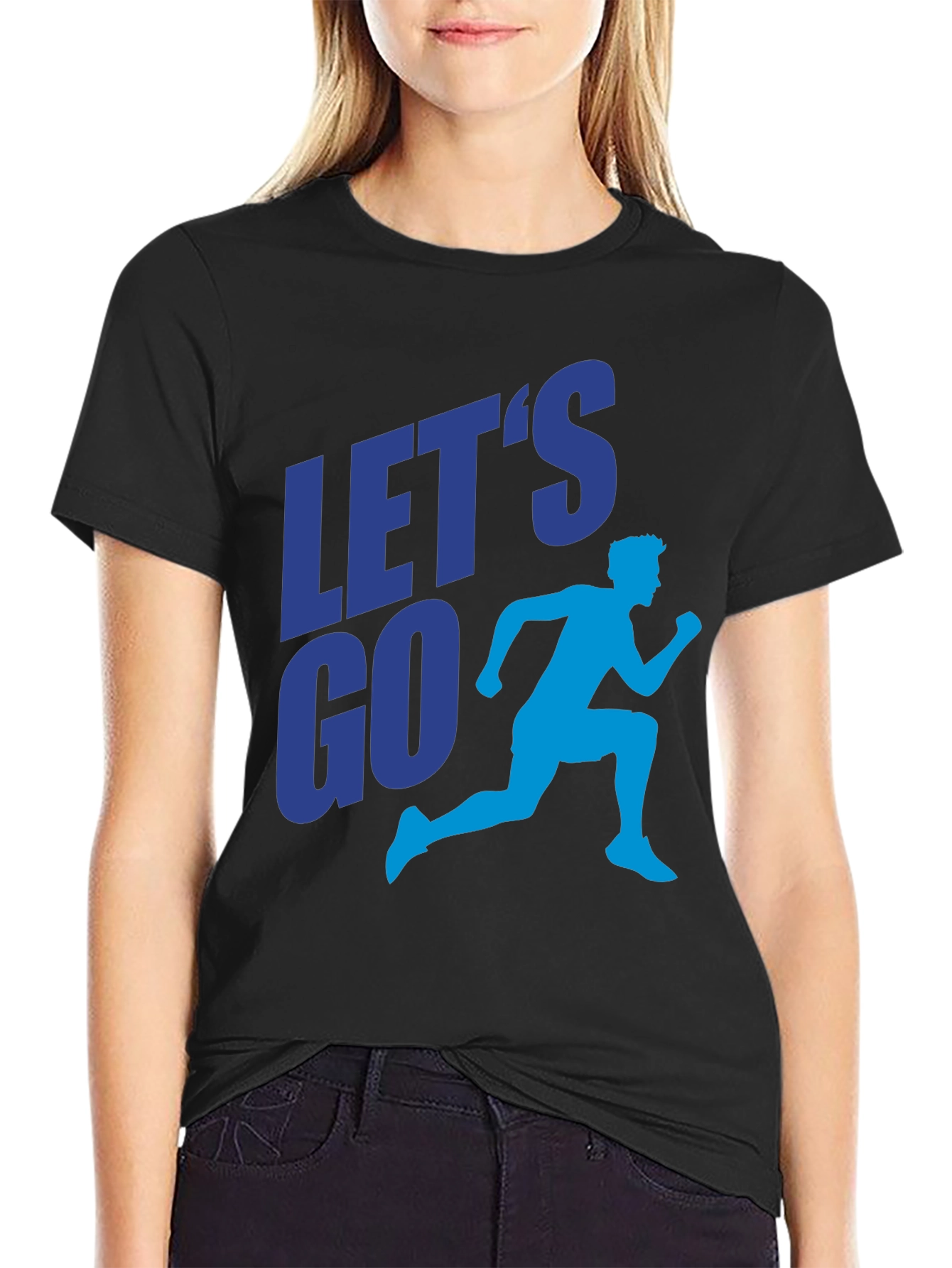 Lets Go Runner Graphic Print T-Shirt
