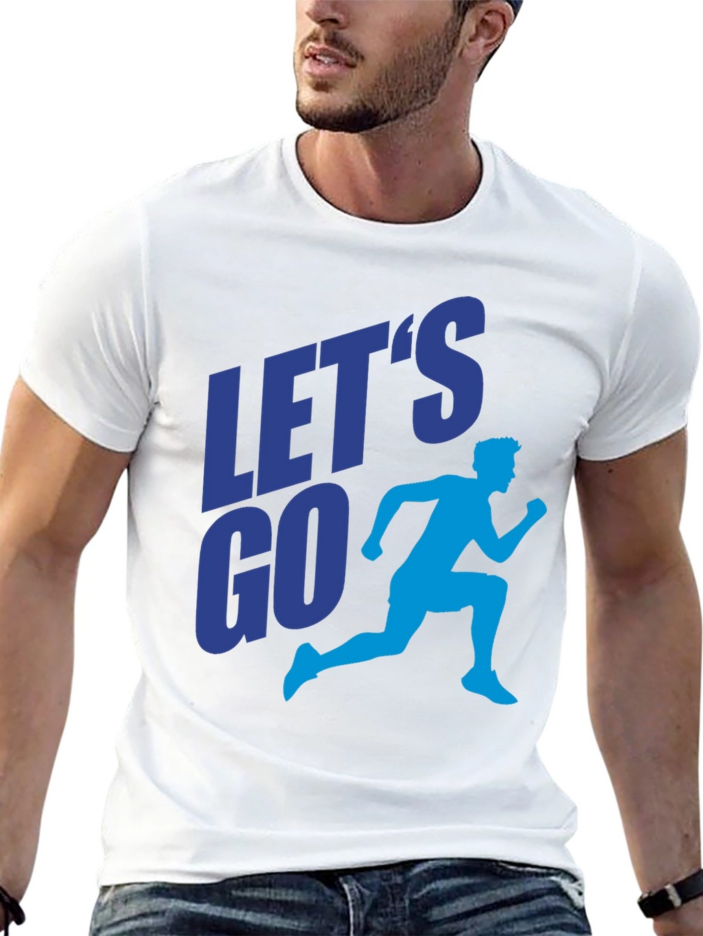 Lets Go Runner Graphic Print T-Shirt