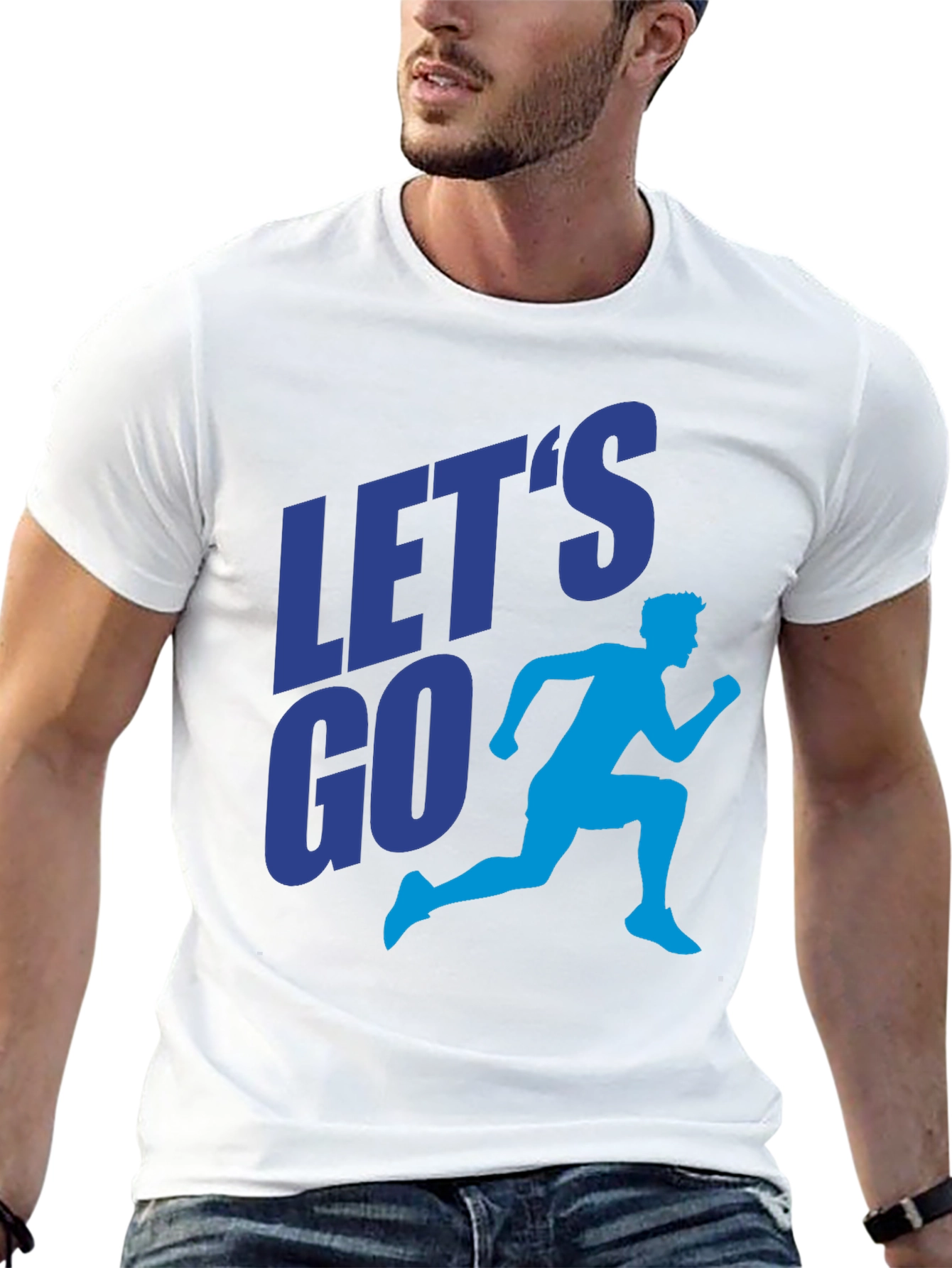 Lets Go Runner Graphic Print T-Shirt