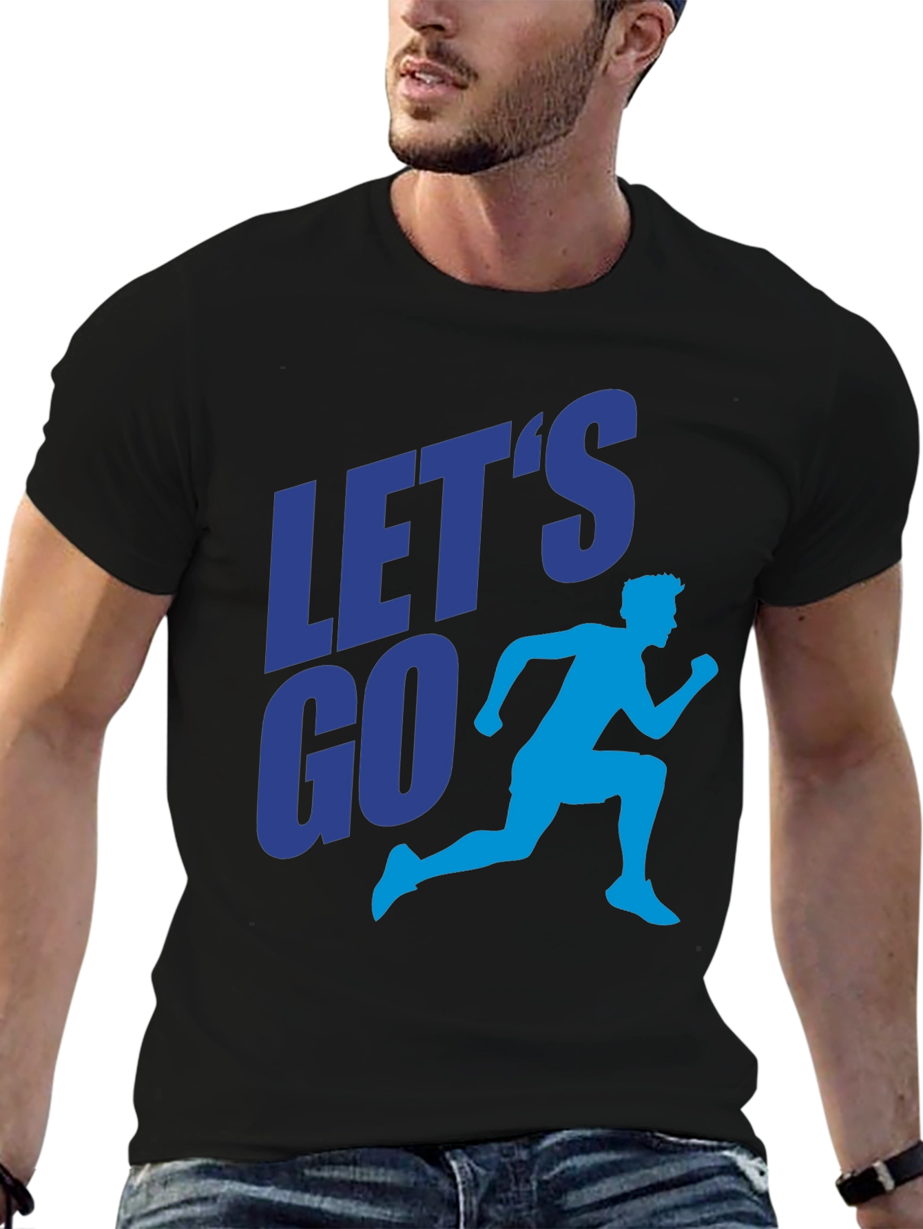 Lets Go Runner Graphic Print T-Shirt