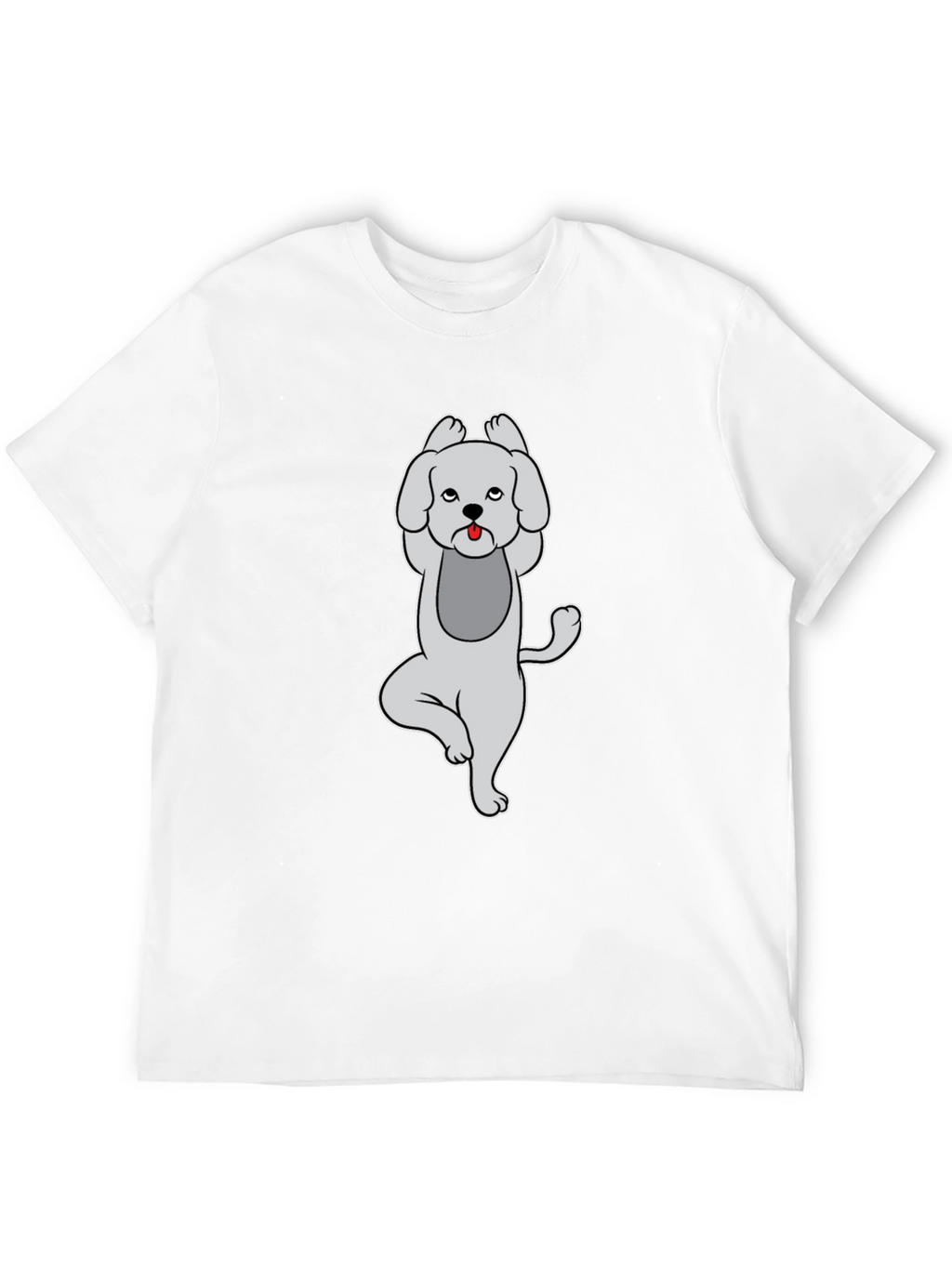 Yoga Dog Graphic T-Shirt - Black Casual Tee