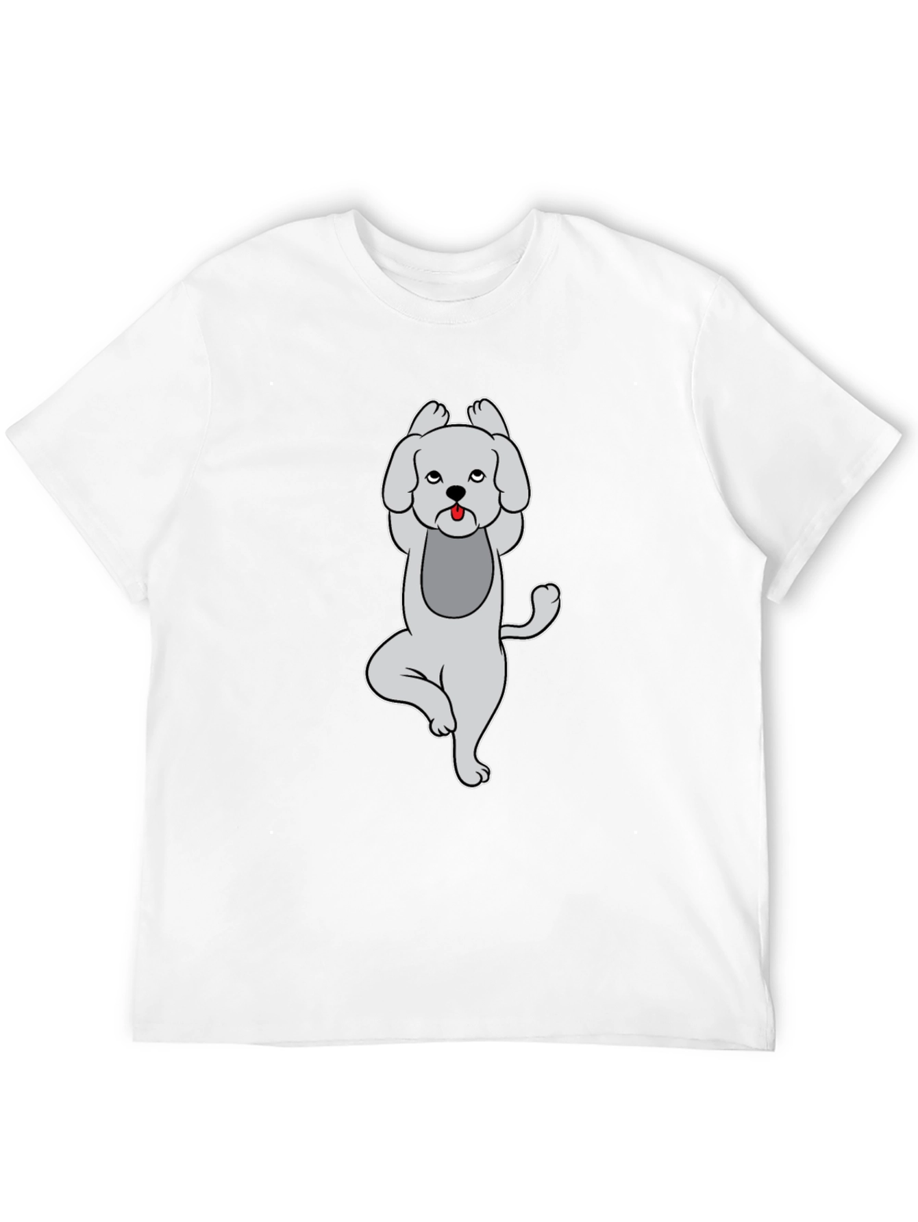 Yoga Dog Graphic T-Shirt - Black Casual Tee