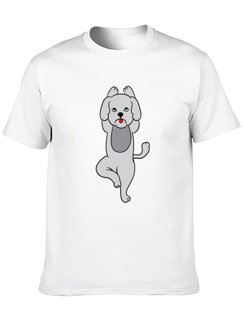 Yoga Dog Graphic T-Shirt - Black Casual Tee